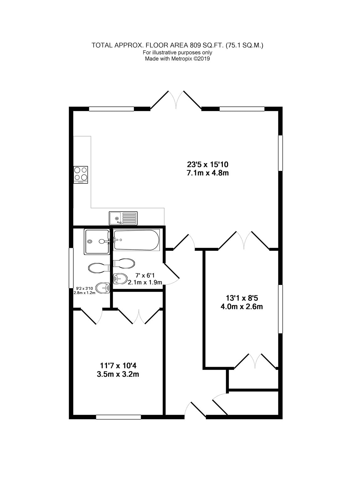 2 Bedrooms Flat for sale in Strathearn Drive, Bristol BS10