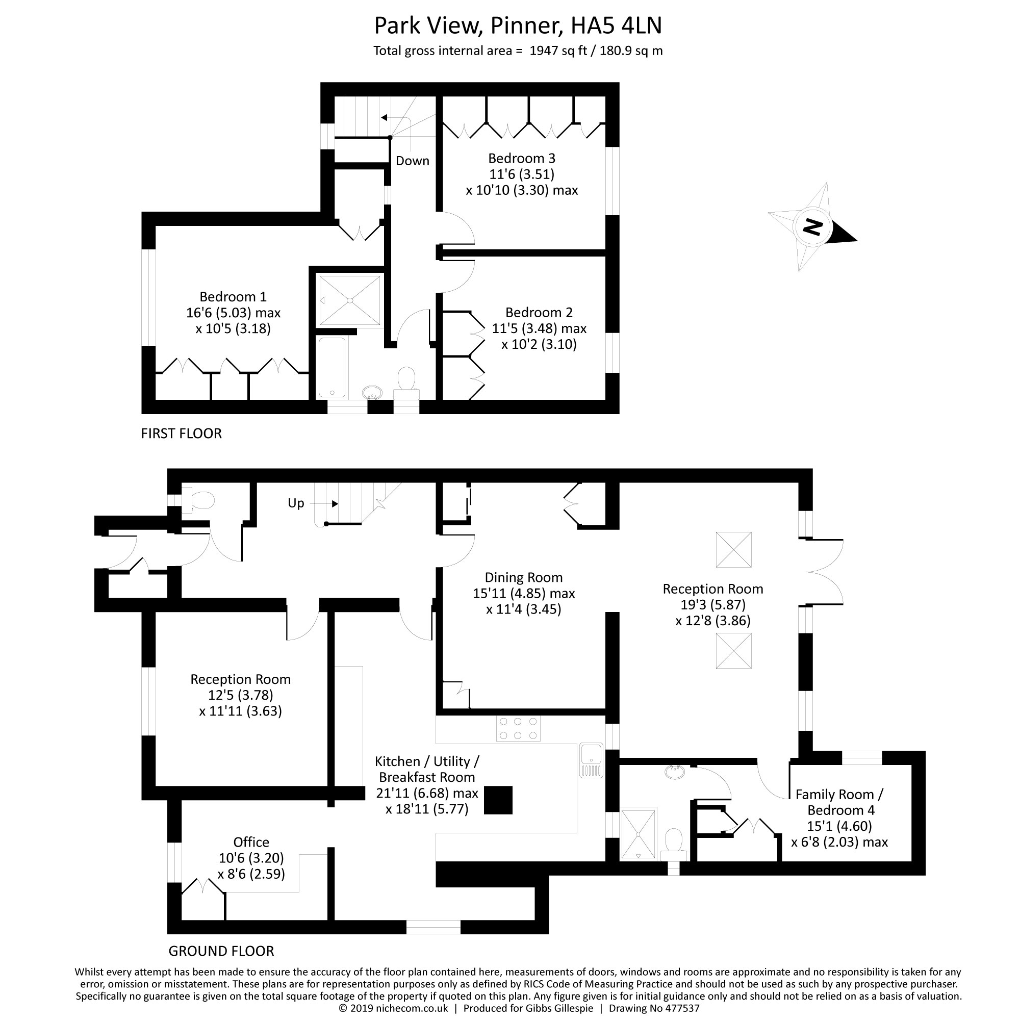 4 Bedrooms Detached house for sale in Park View, Pinner, Middlesex HA5