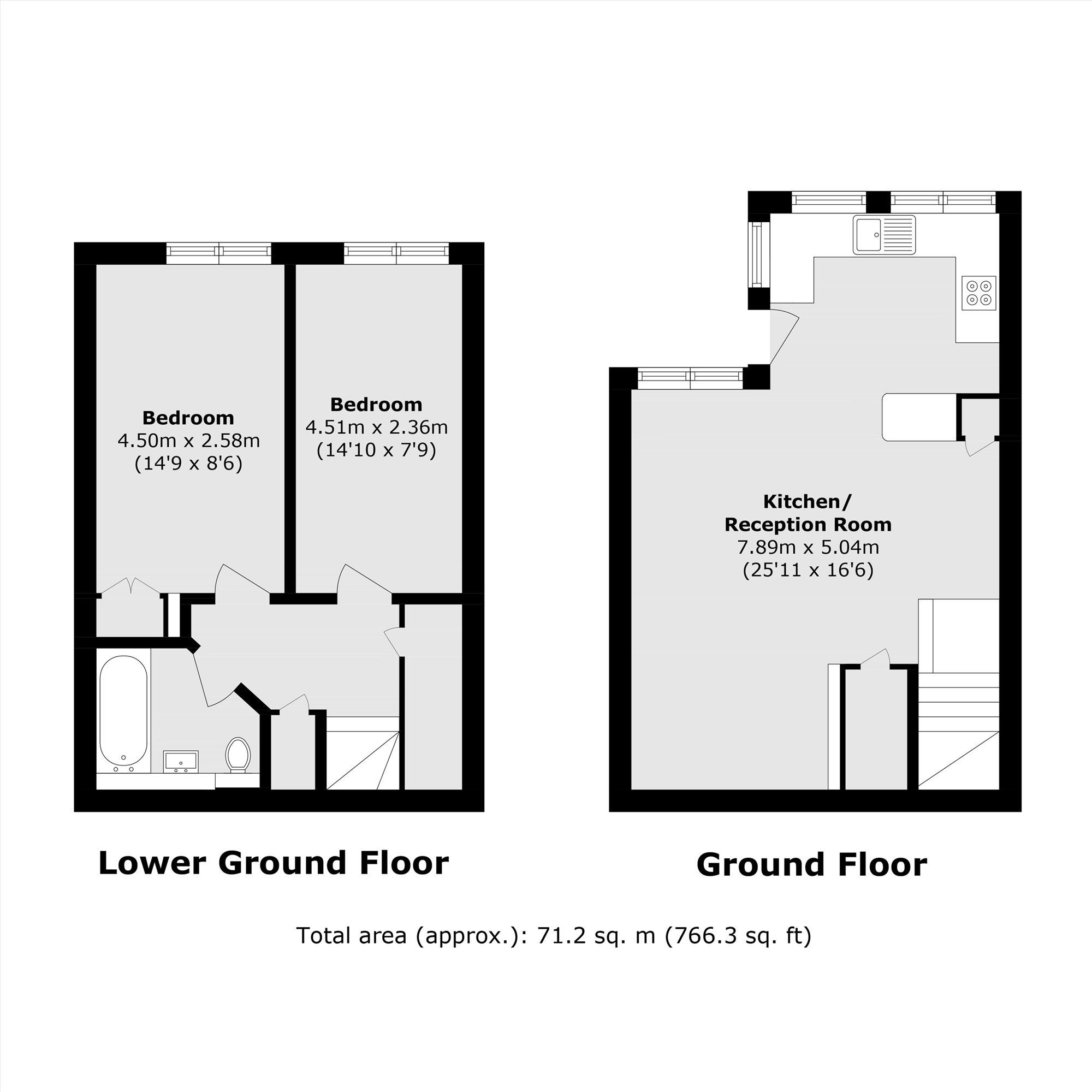 Flat 10, Longleat House, 18, Rampayne Street, London floorplan