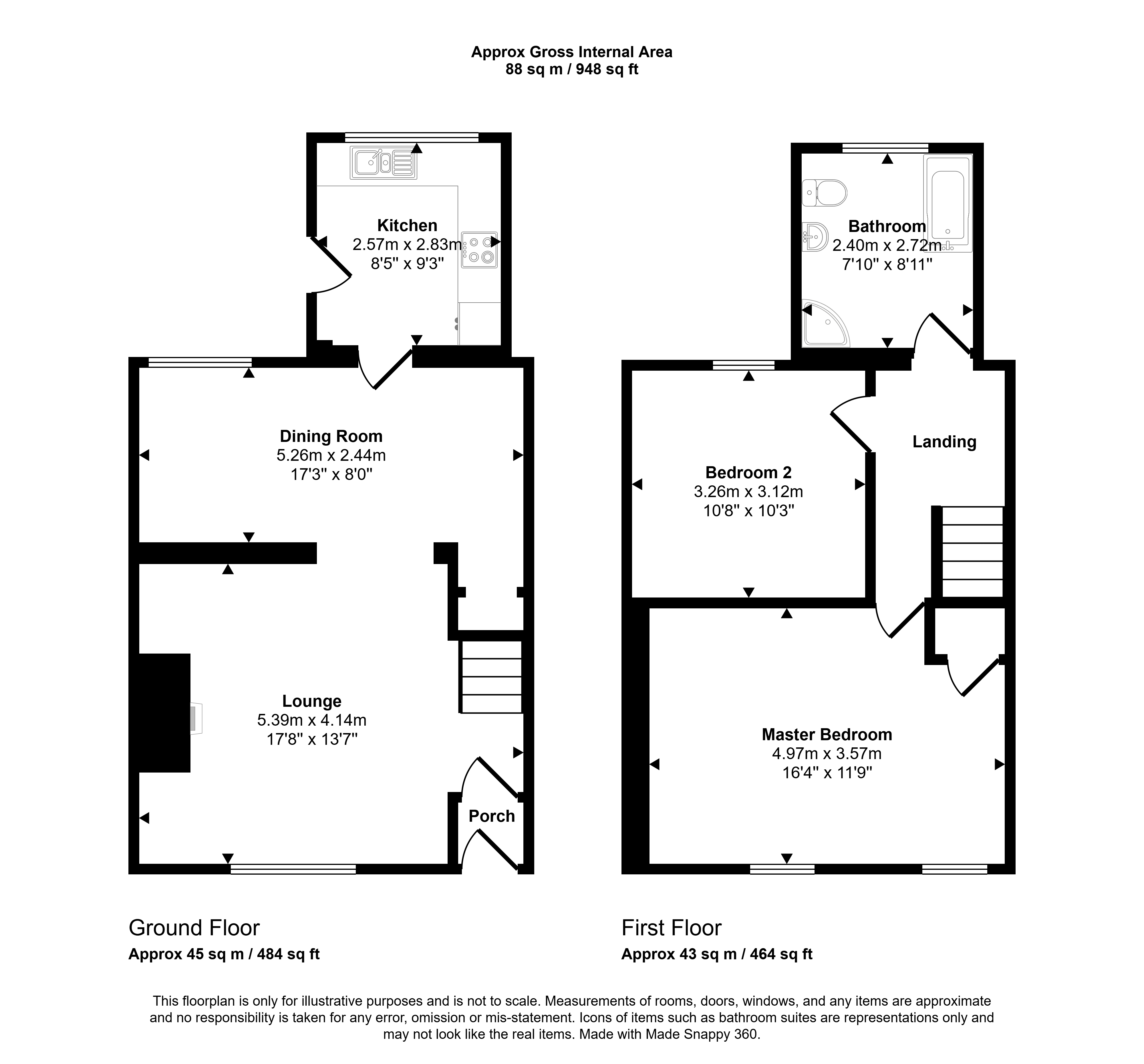 16, Oak Grove, Wallsend floorplan