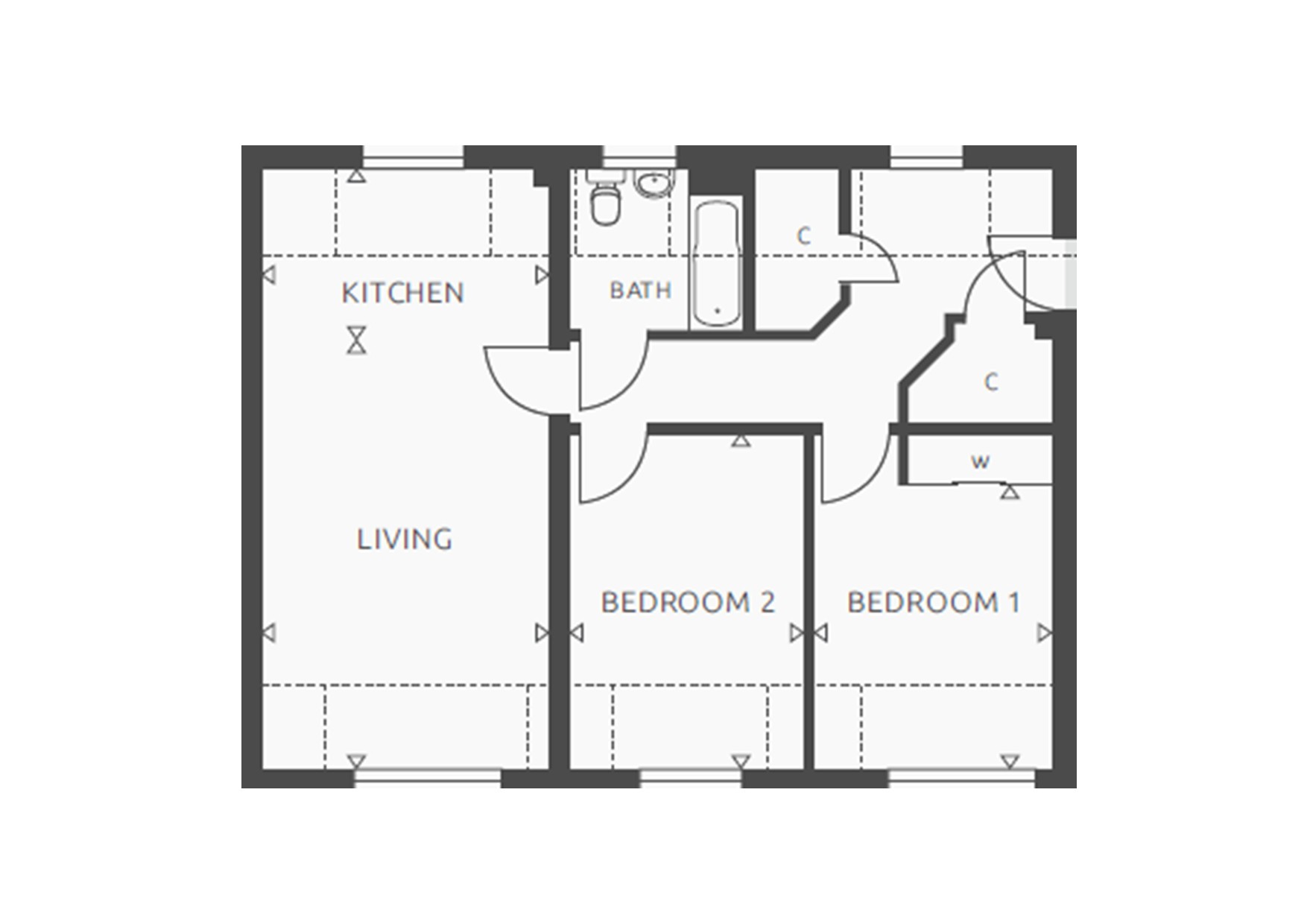 Plot 5, Apartment Five, Green Park Gardens, Waltham Cross floorplan