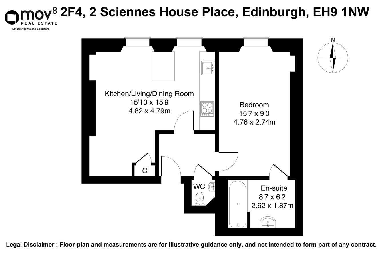 2f4, 2, Sciennes House Place, Edinburgh floorplan