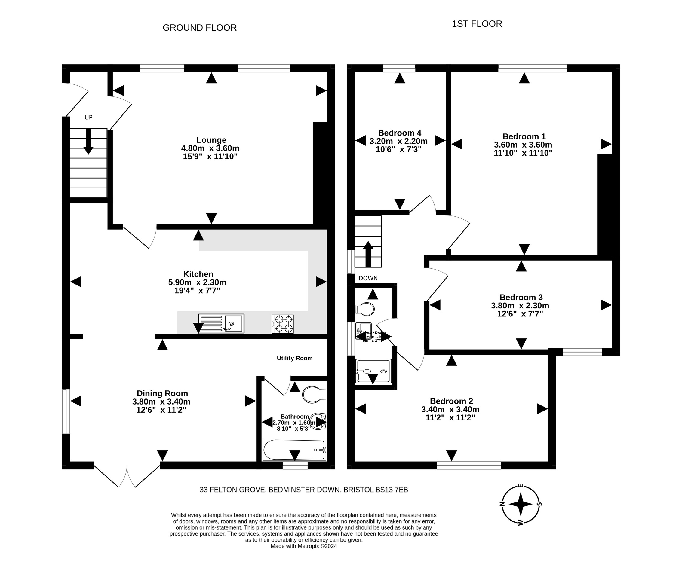 33 Felton Grove, Bristol floorplan