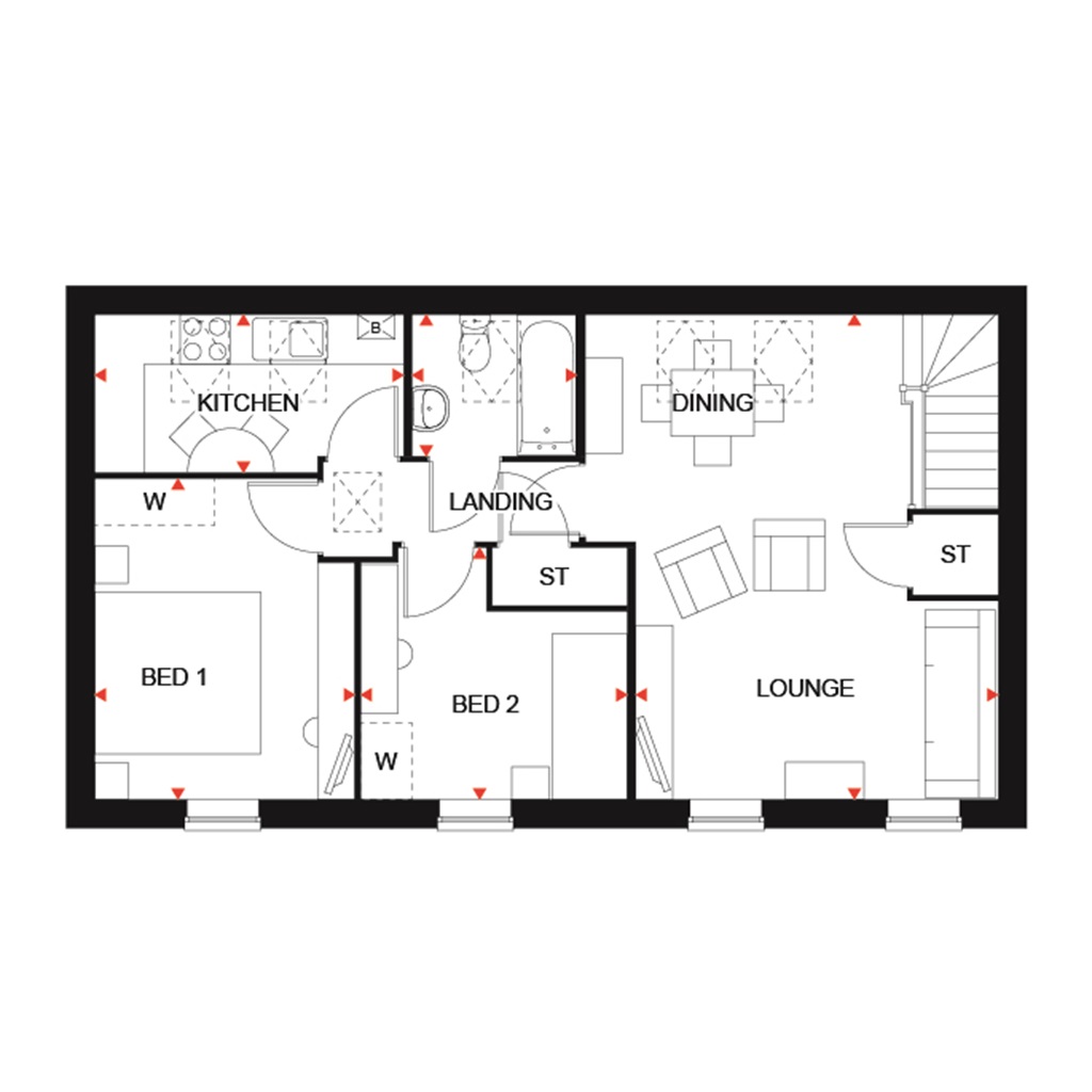 "Stevenson" at Thanington Road, Canterbury CT1, 2 bedroom detached