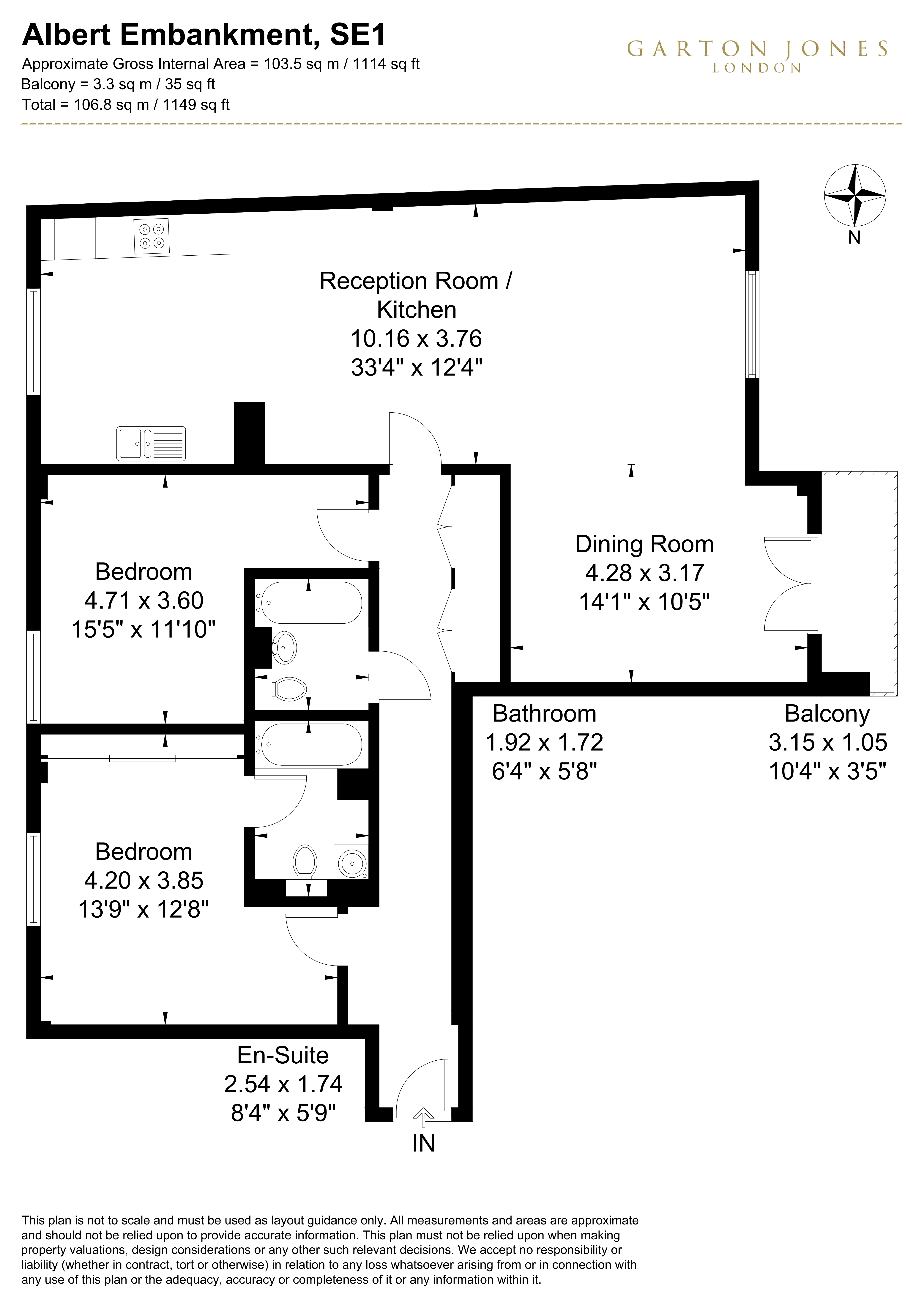 61, 9 Albert Embankment, London floorplan