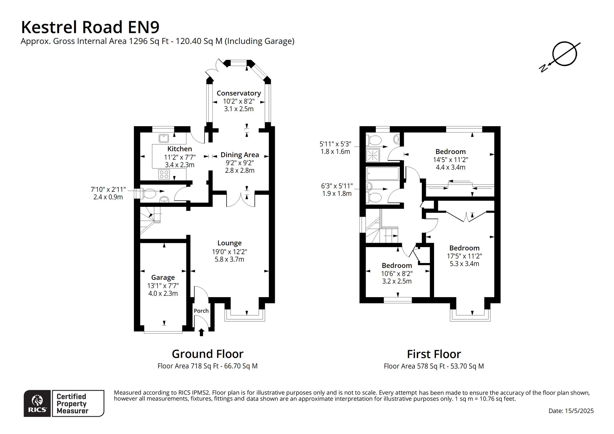 15 Kestrel Road, Waltham Abbey floorplan