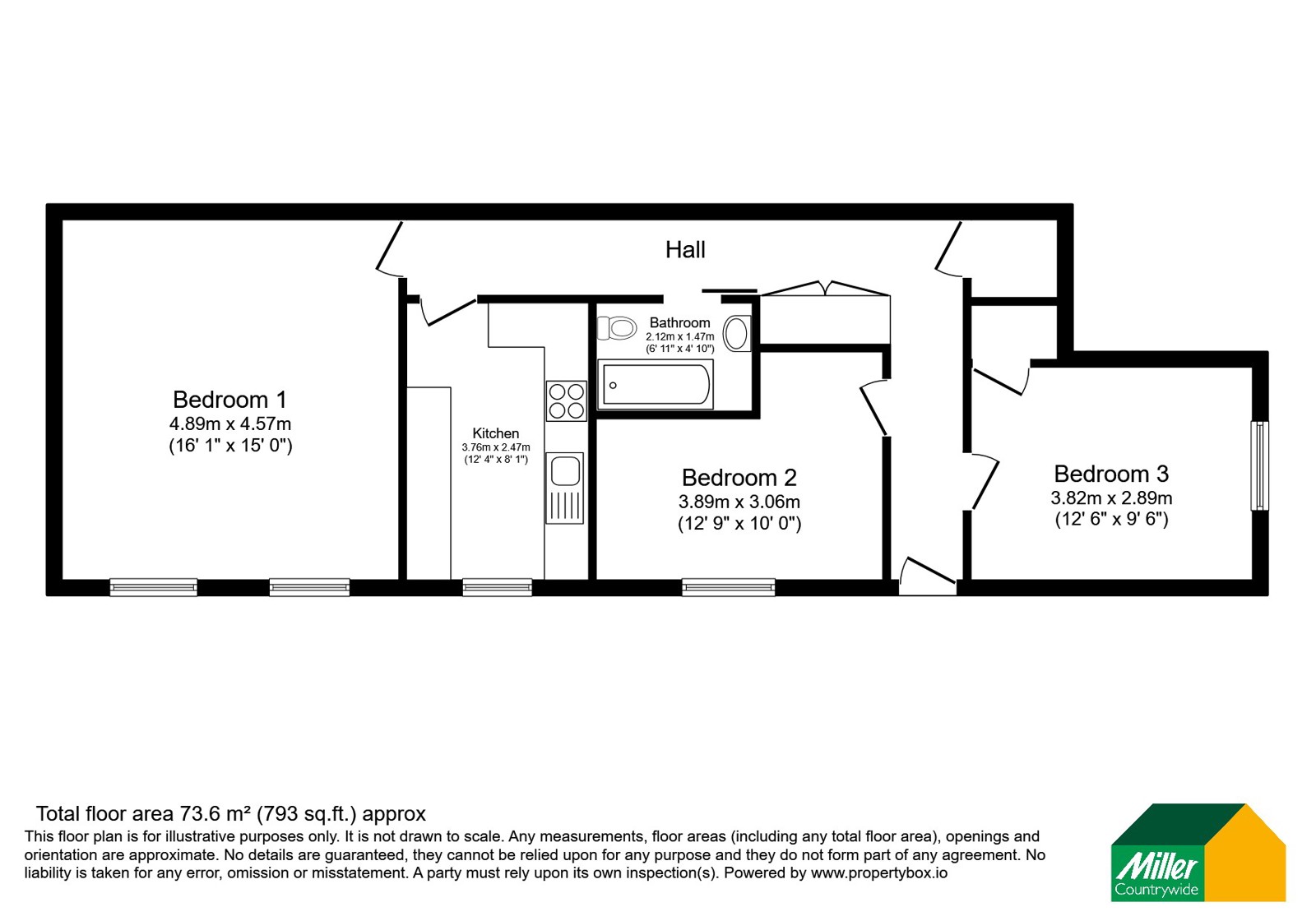 Flat 3,, Foundry Court, Cornwall floorplan
