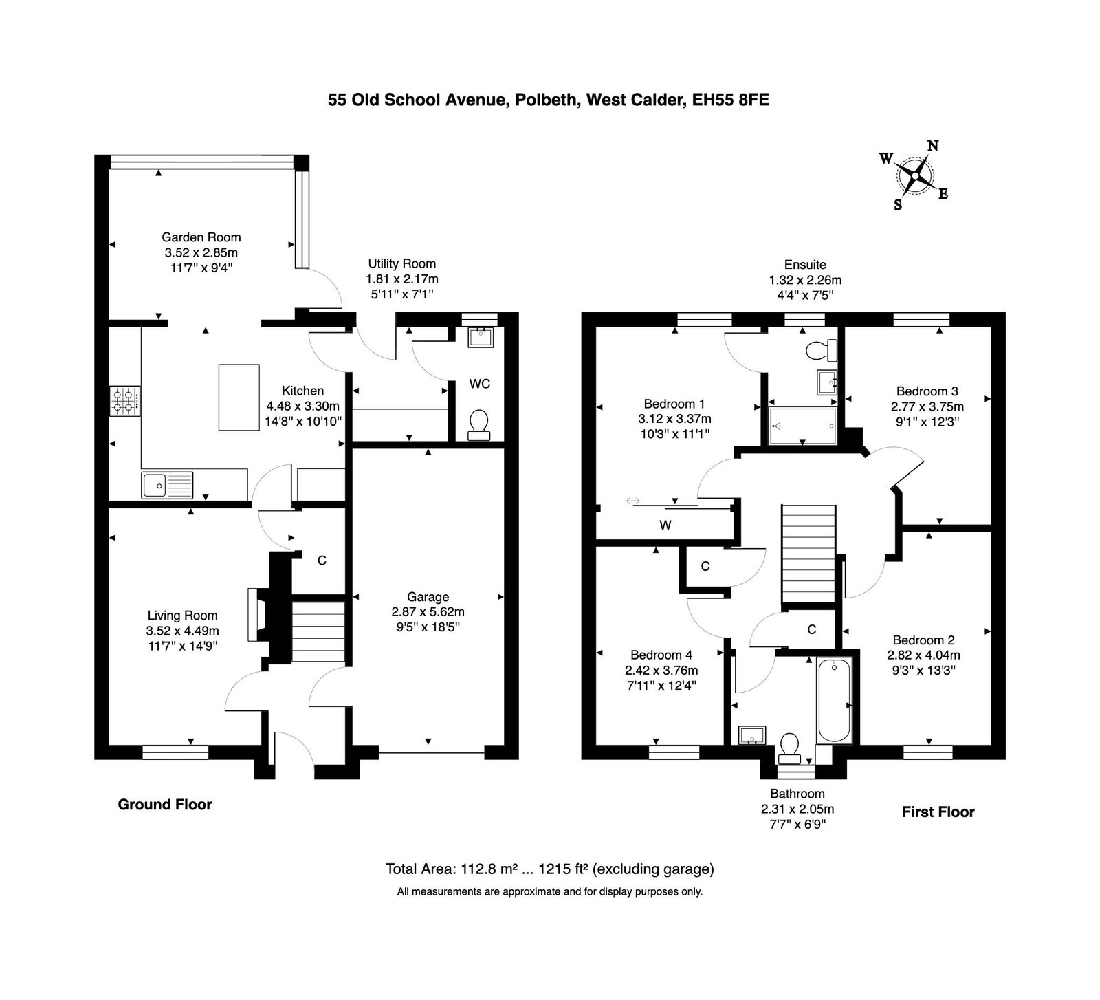 55, Old School Avenue, Polbeth floorplan