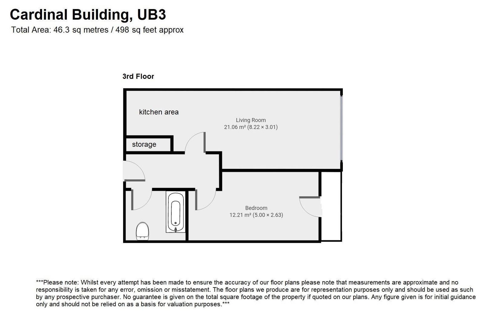 Cardinal Building,Flat 319, Station Approach, Hayes floorplan