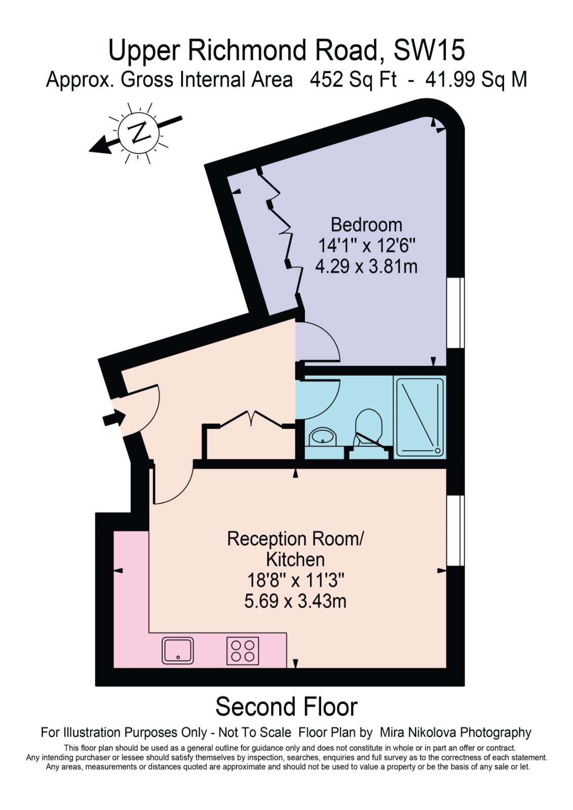 Flat 3, 408, Upper Richmond Road, London floorplan