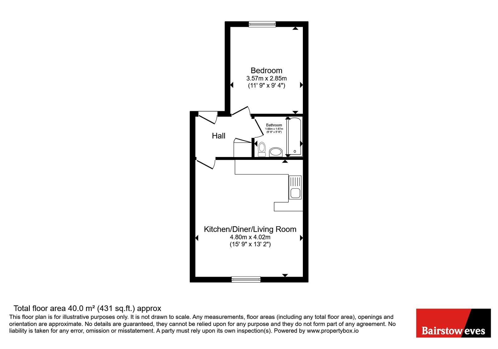 64, Boultwood Road, London floorplan