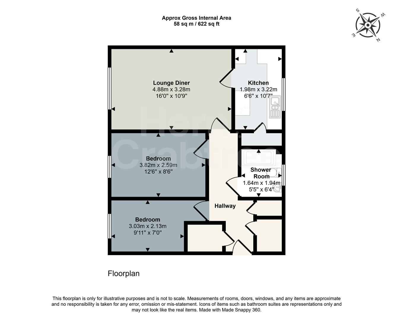 Flat 7, Carmarthen Court, Carmarthen Street, Cardiff floorplan