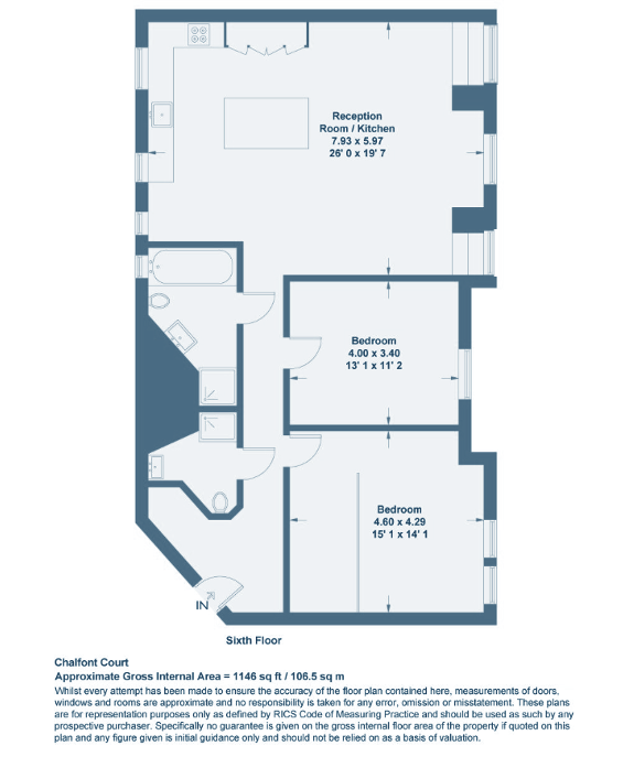 Flat 37, Chalfont Court, London floorplan