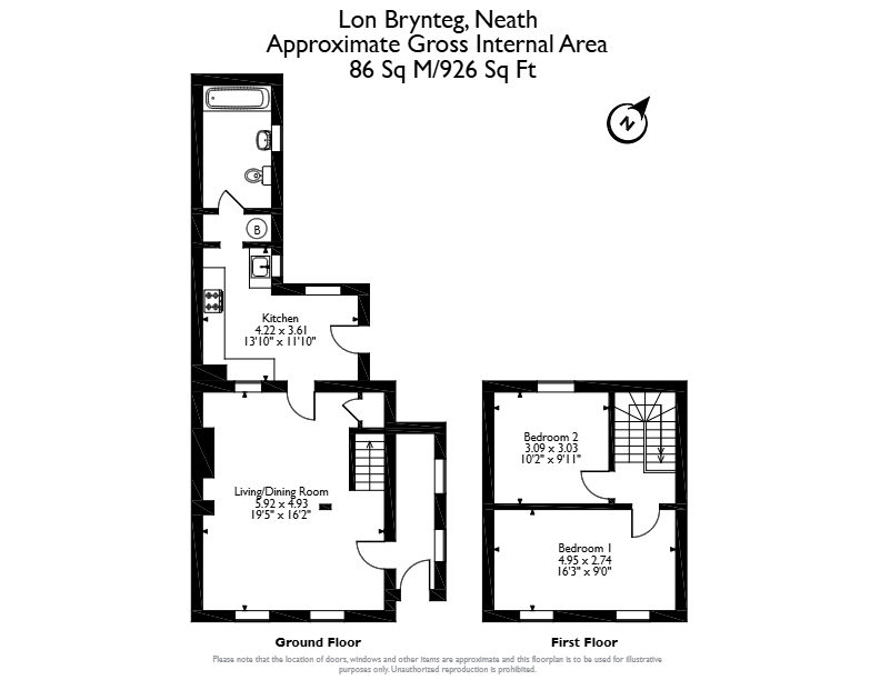 34, Lon Brynteg, Neath floorplan