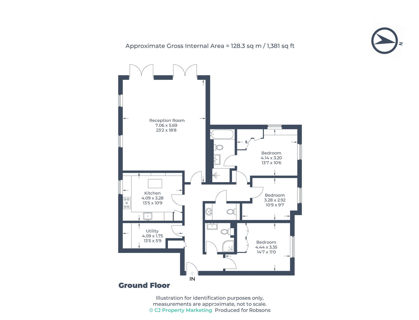 3, Flat  Pelican Court, Northwood floorplan