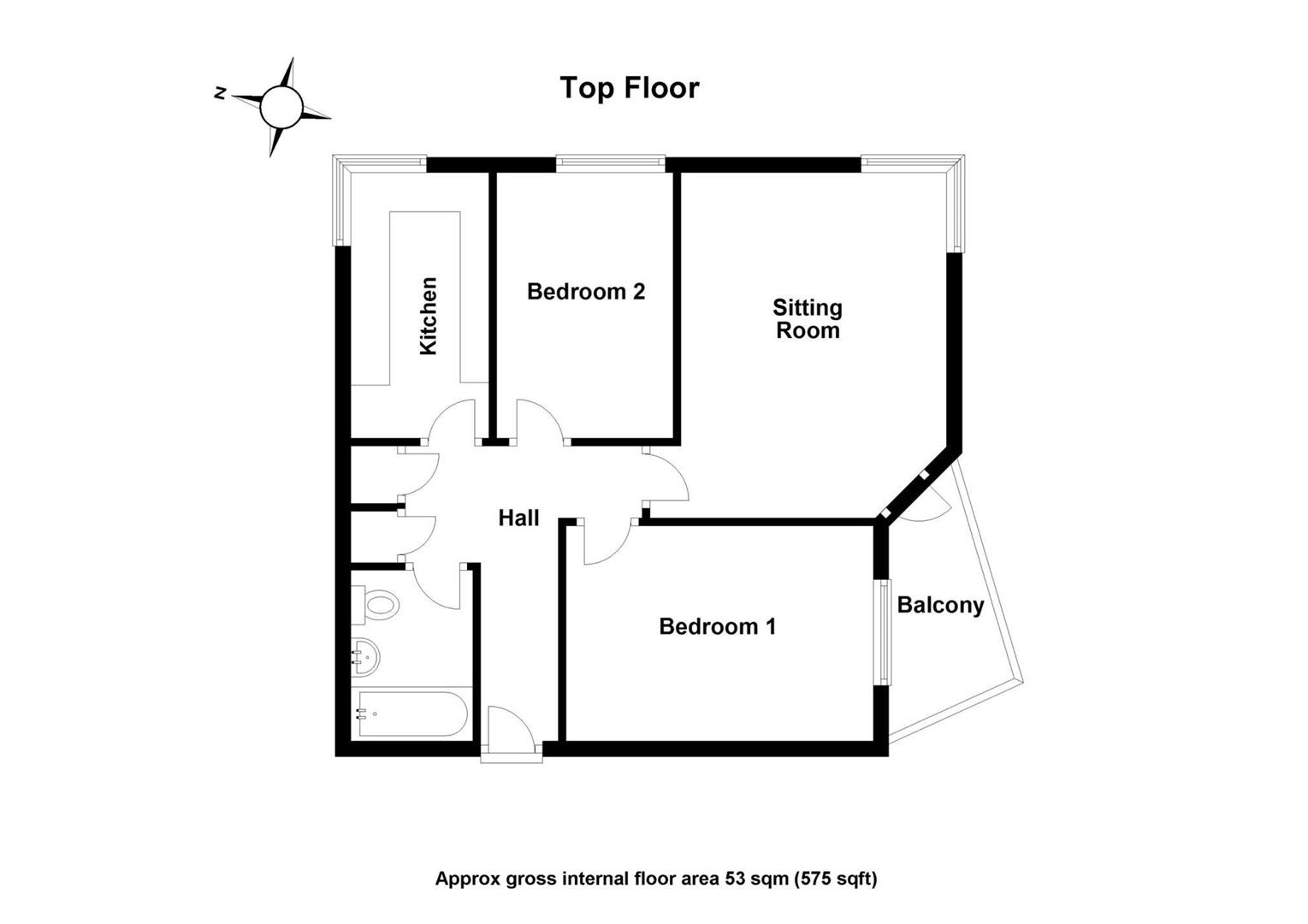 Flat 25, Saffron Court, Station Street, Saffron Walden floorplan