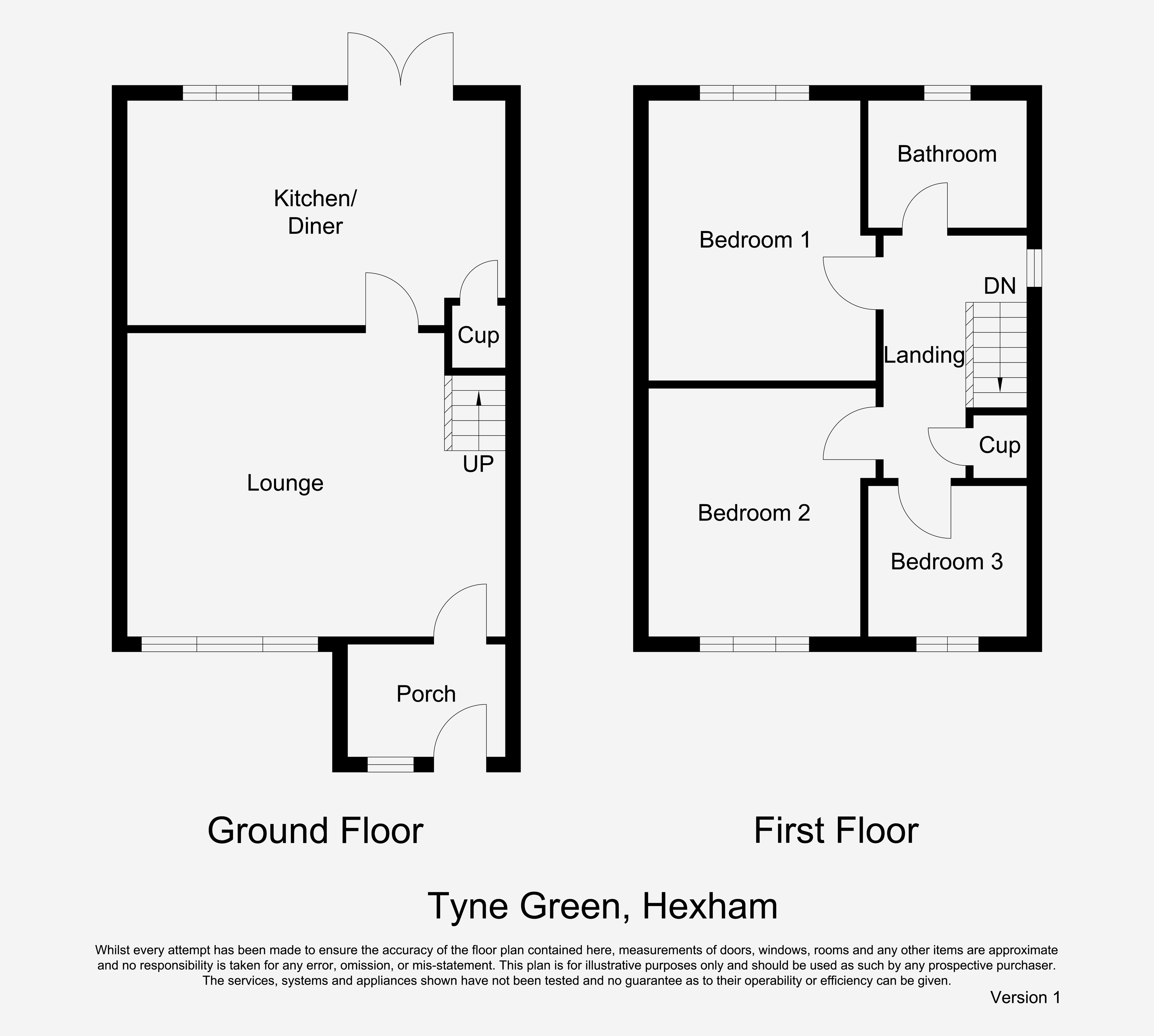 34, Tyne Green, Hexham floorplan