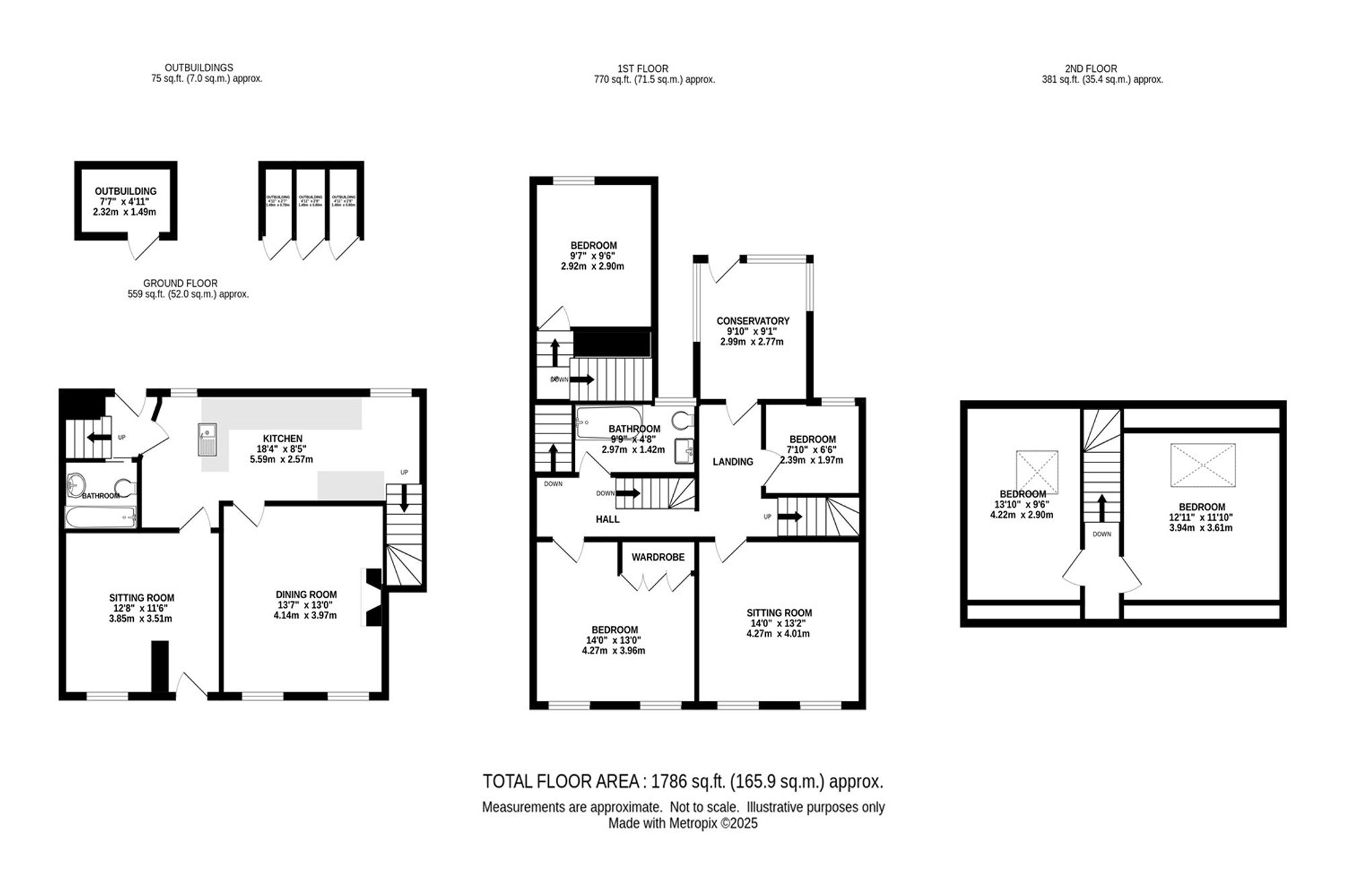106 Old Road, High Peak floorplan