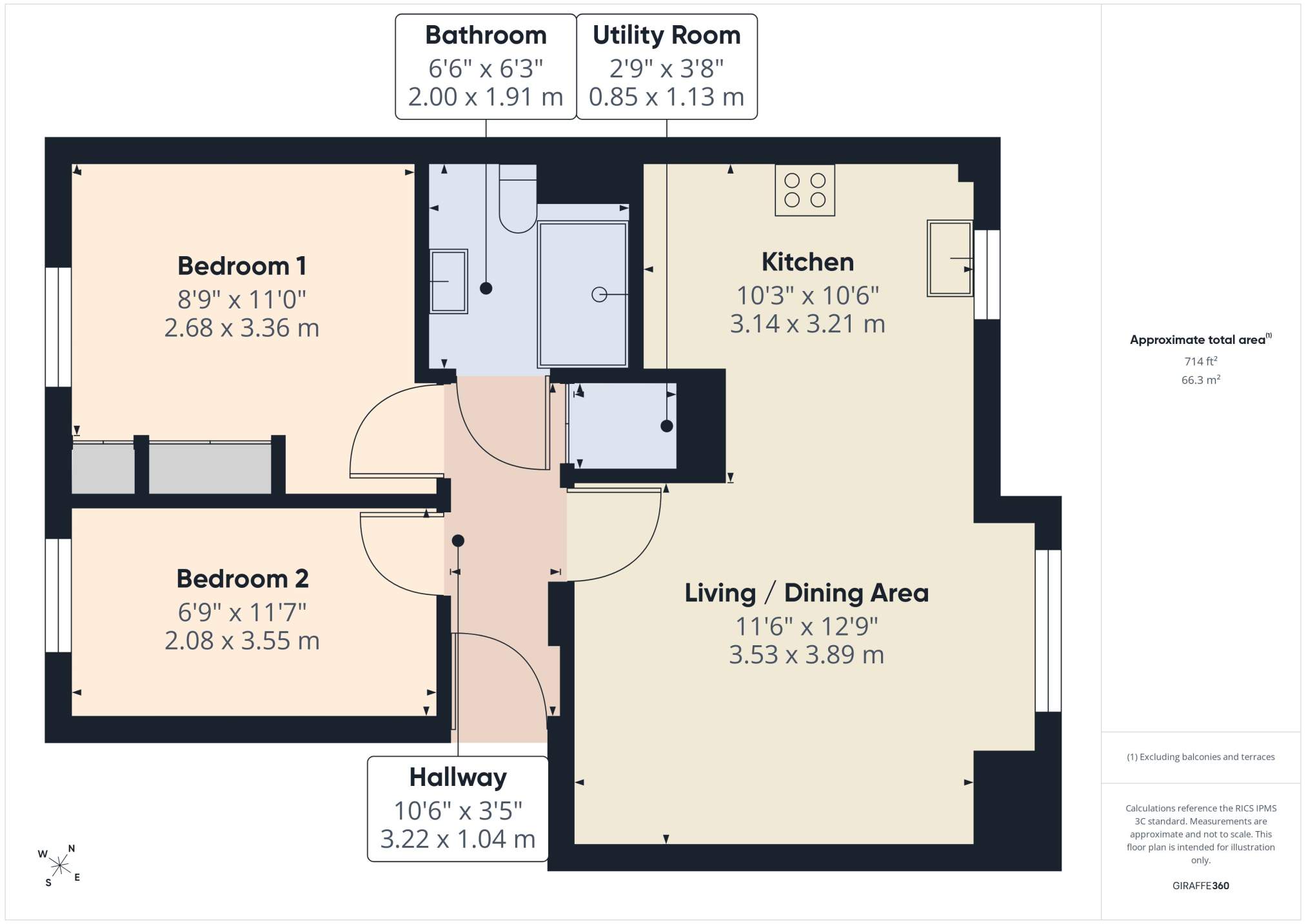 64, Woodruff Way, Cardiff floorplan