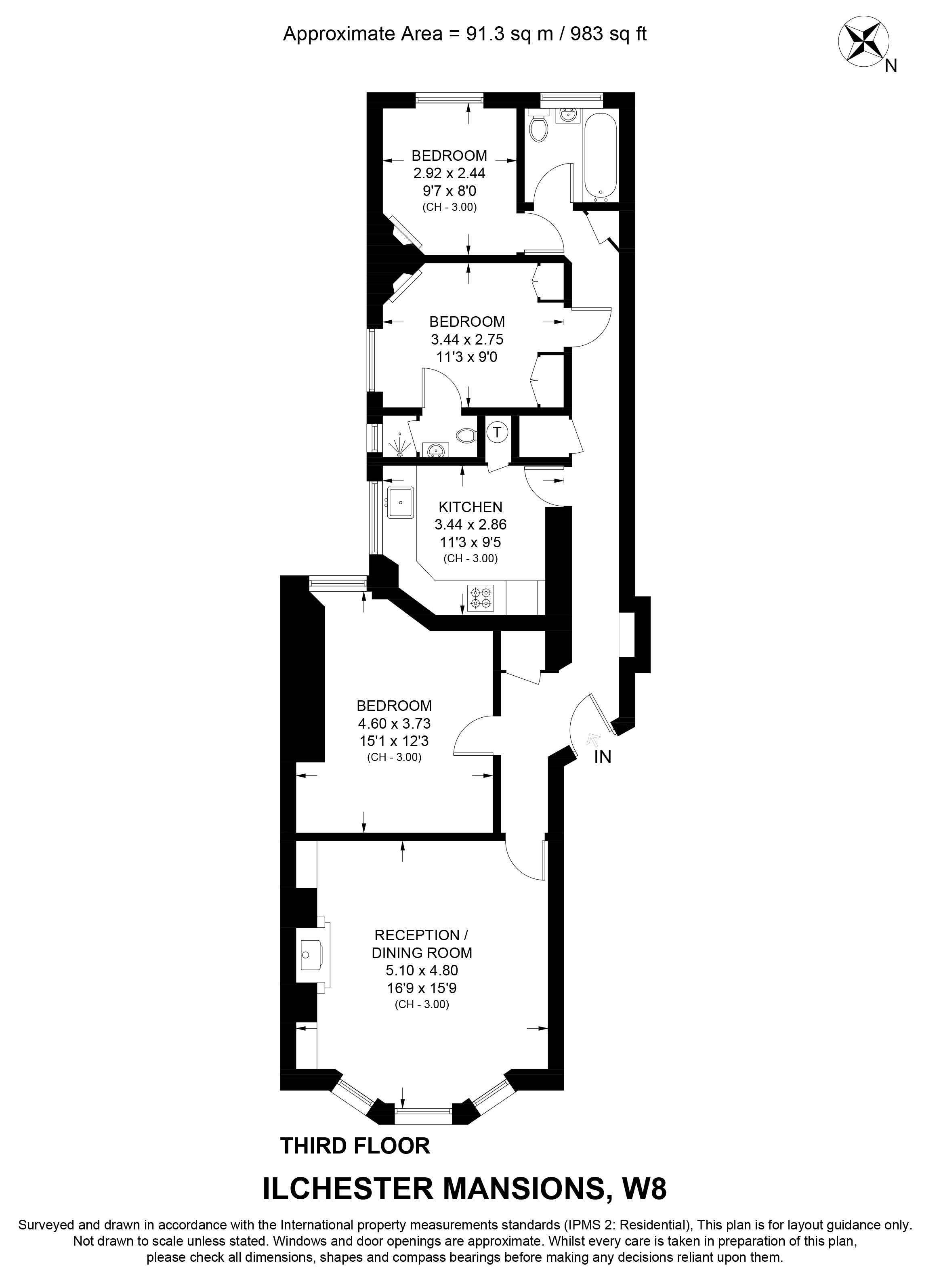21, Ilchester Mansions, London floorplan