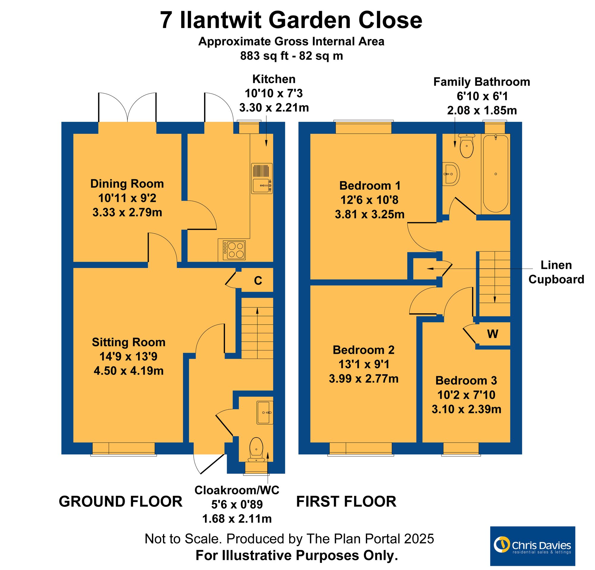 7 Llantwit Garden Close, Barry floorplan