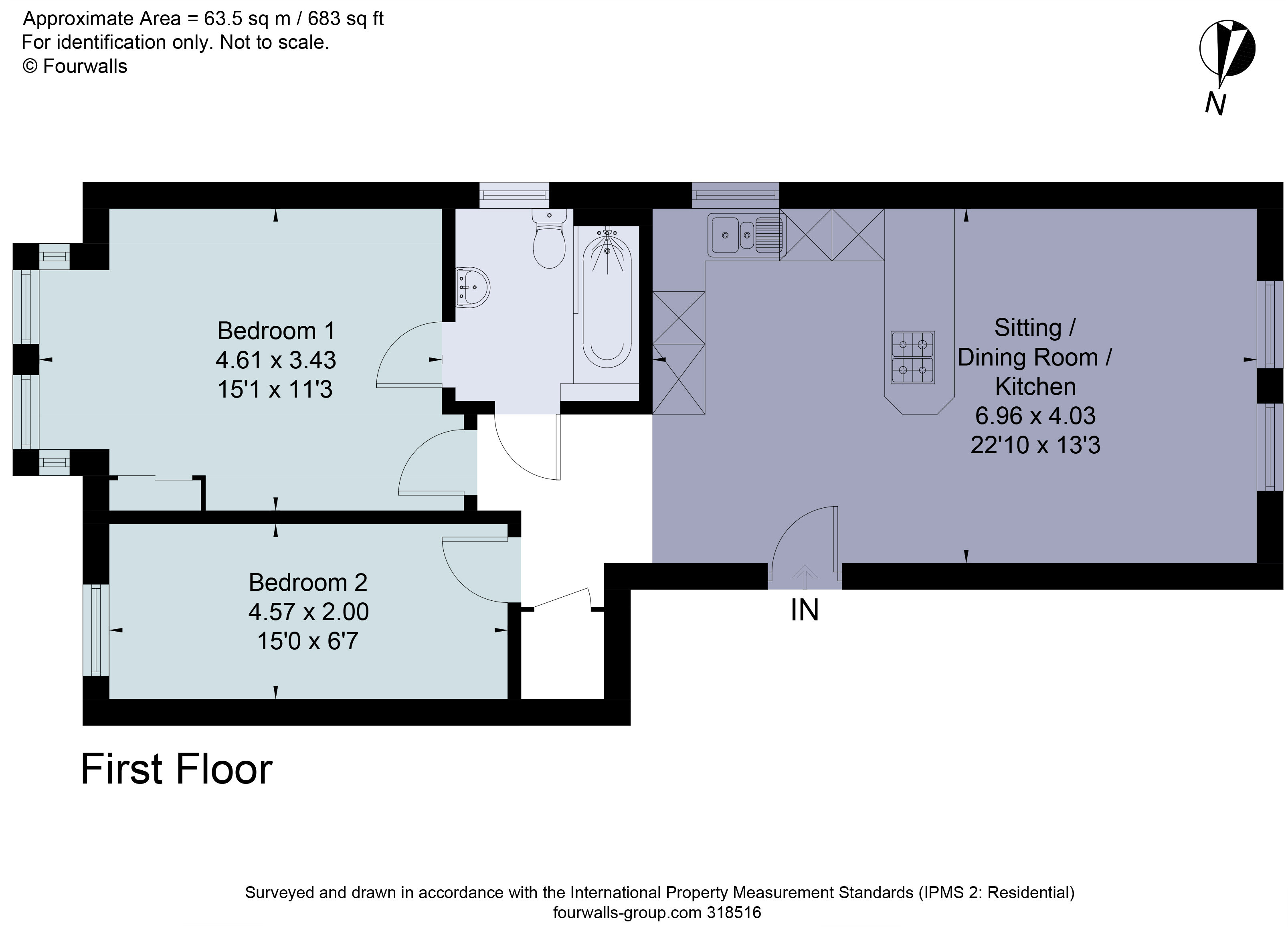 Flat 5, 110, Transcend, Windsor floorplan