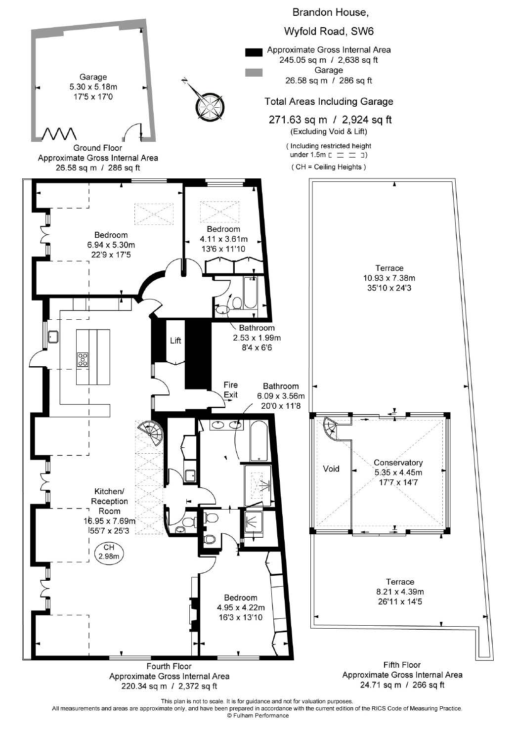 3 Bedrooms Flat for sale in Brandon House, Wyfold Road, Fulham, London SW6