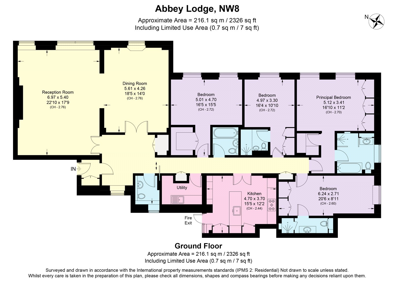 Flat 5,, Abbey Lodge, London floorplan