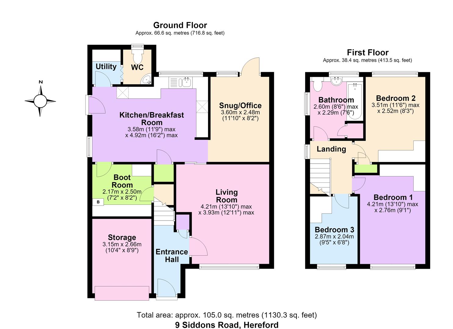 9, Siddons Road, Hereford floorplan