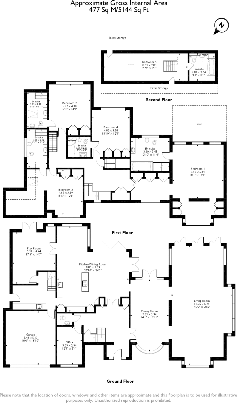 5 Bedrooms Semi-detached house for sale in West Byfleet, Surrey KT14