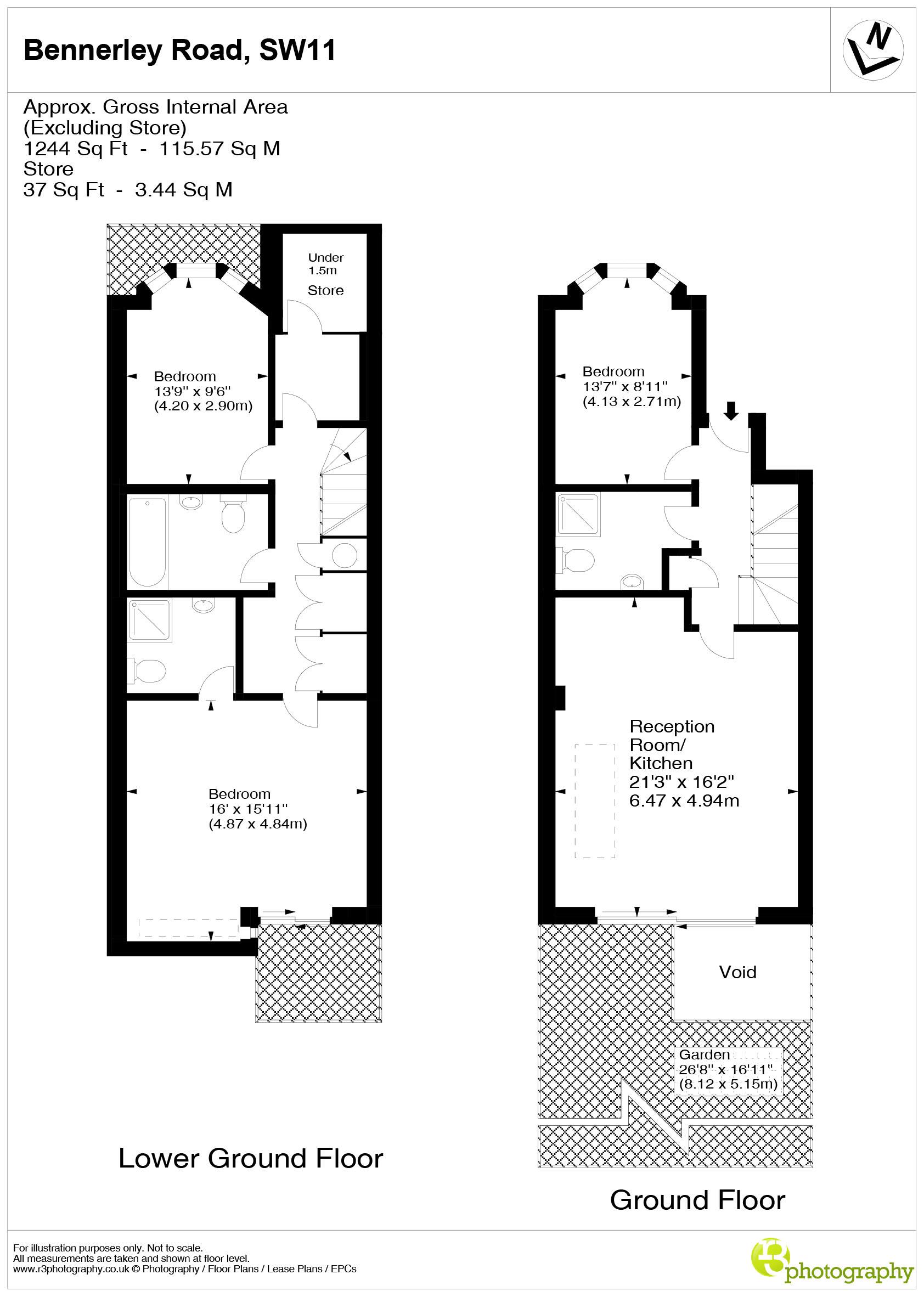 3 Bedrooms Flat for sale in Bennerley Road, London SW11