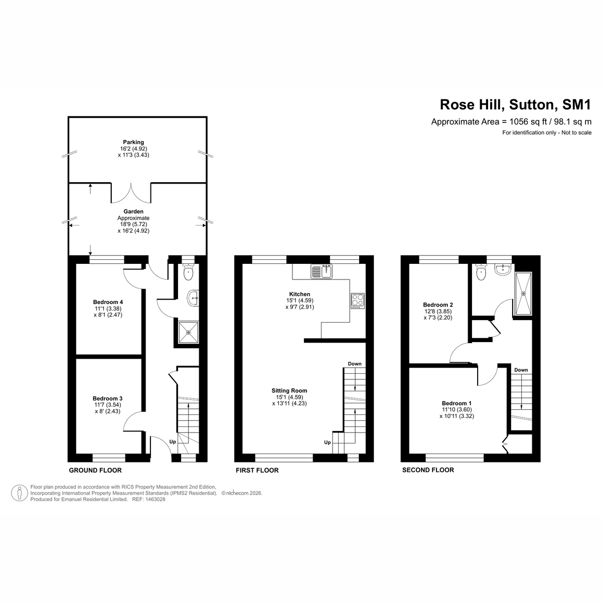 64, Rose Hill, Sutton floorplan