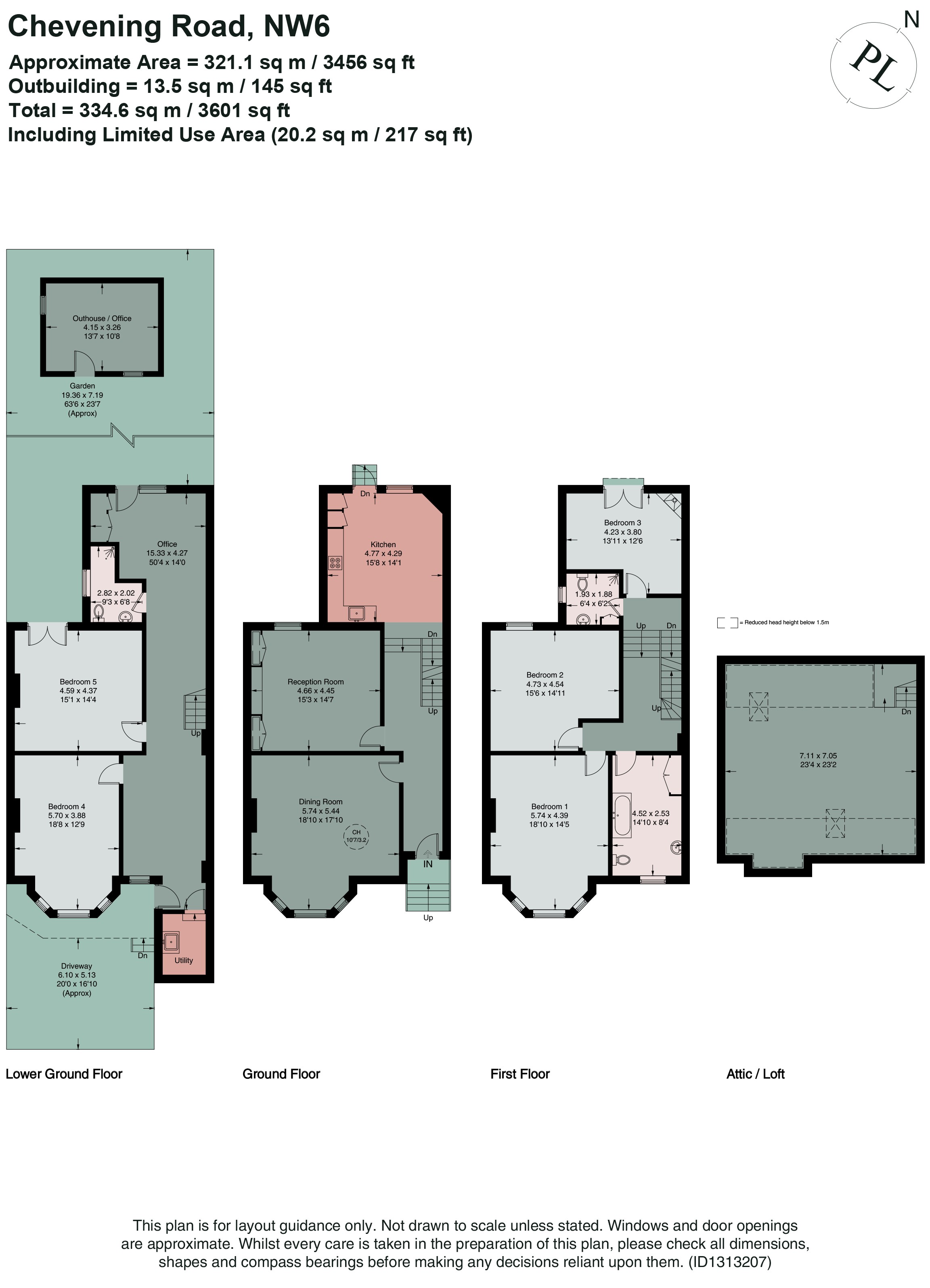 203, Chevening Road, London floorplan