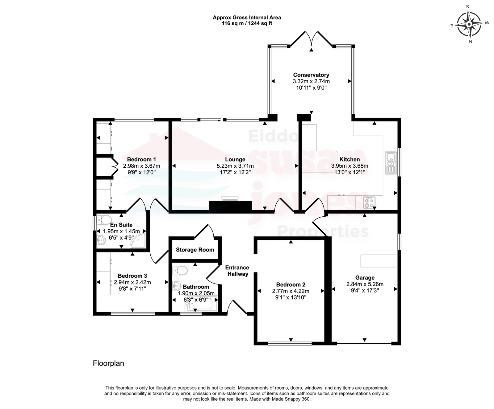 Pen'rhewl, 16 Wern Y Wylan, Pwllheli floorplan