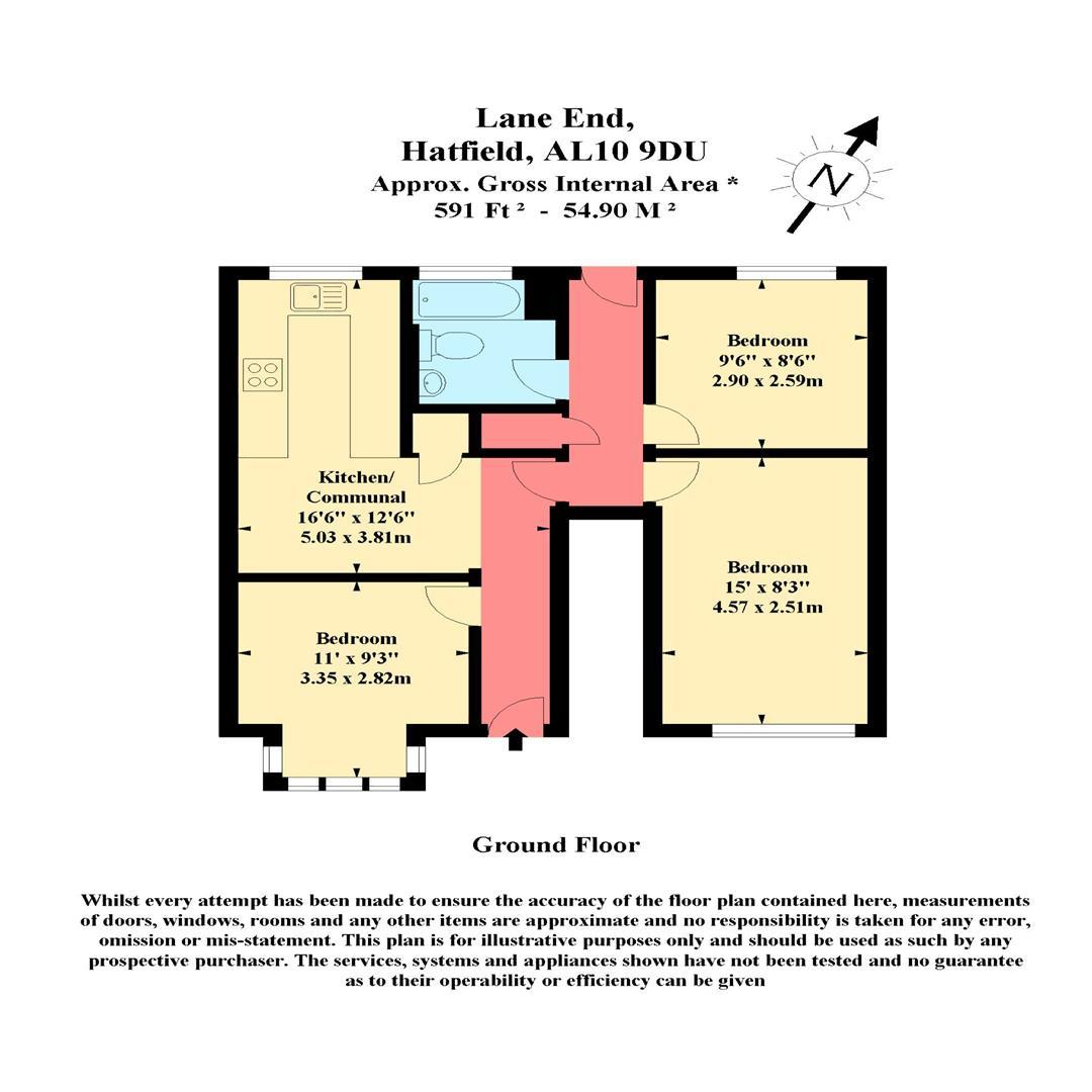 3 Bedrooms  to rent in Lane End, Hatfield AL10