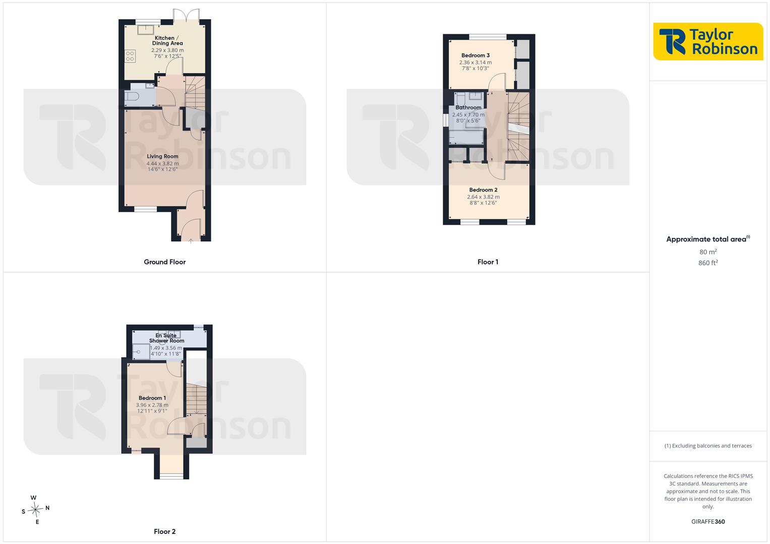 43, Emerald Road, Crawley floorplan