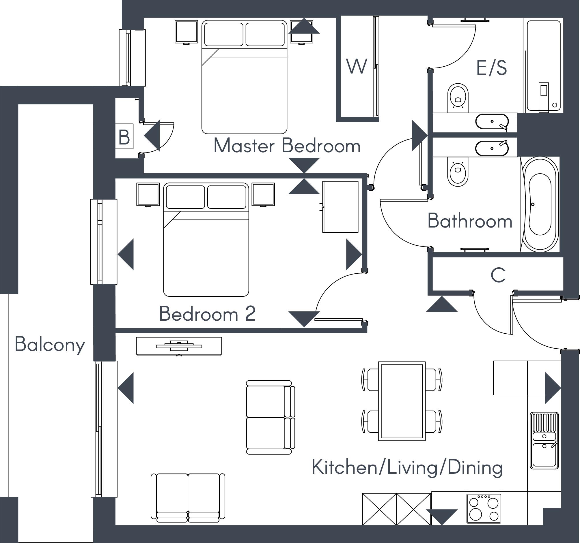 213 Clarkson House, Merlin Drive, Peterborough floorplan