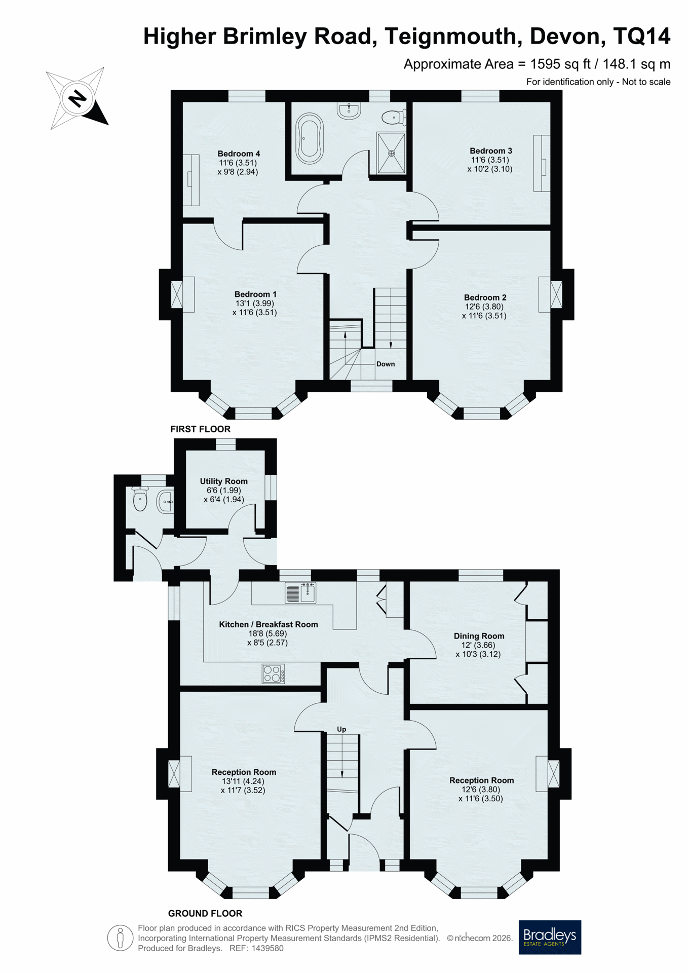 17, Higher Brimley Road, Devon floorplan