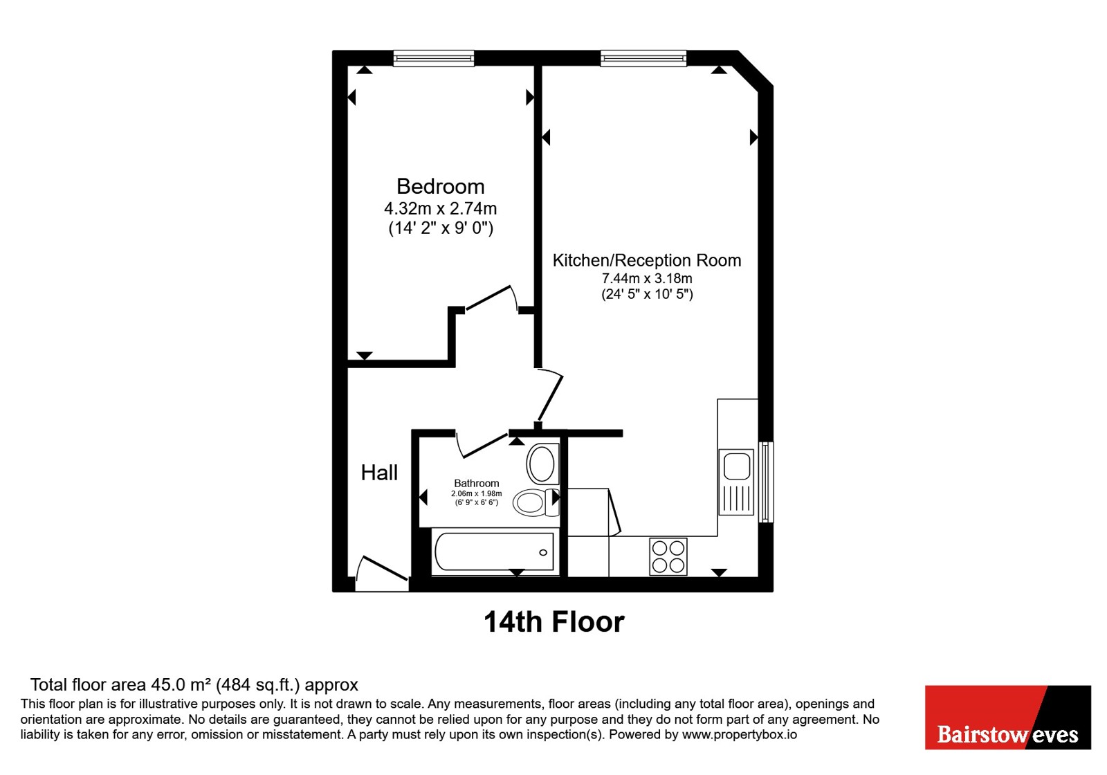 Flat 83, High Point,, Noel Street, Nottinghamshire floorplan