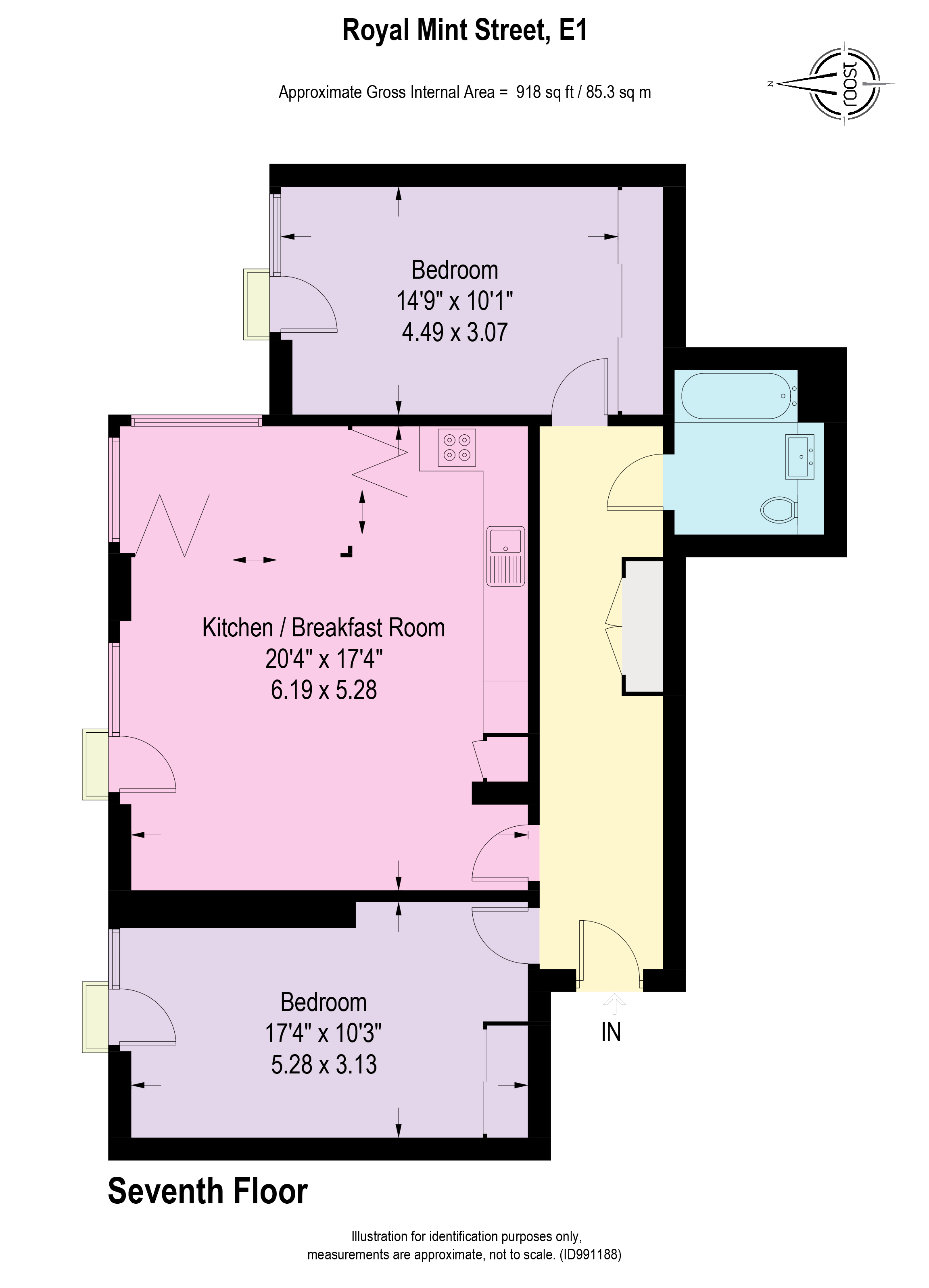 85, Royal Mint Street, London floorplan