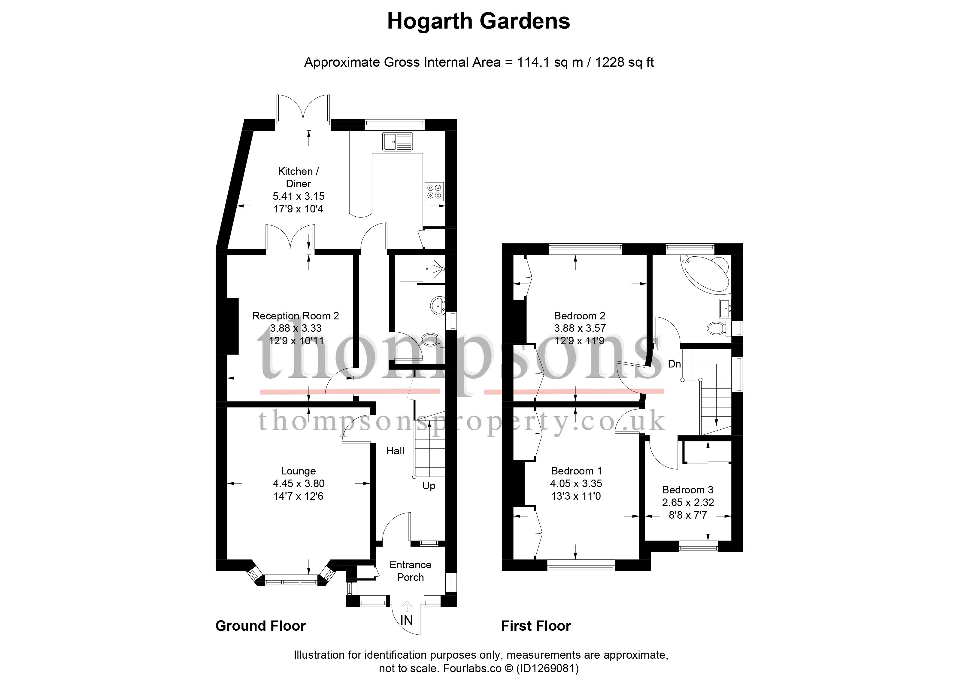 108, Hogarth Gardens, Hounslow floorplan