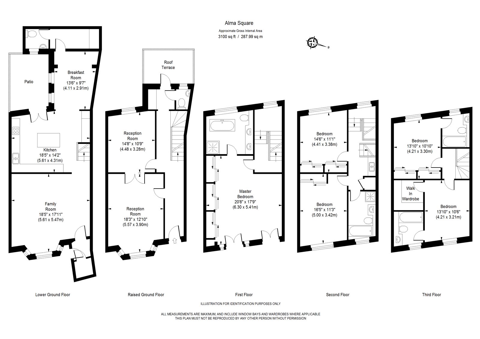 5 Bedrooms Flat to rent in Alma Square, London NW8