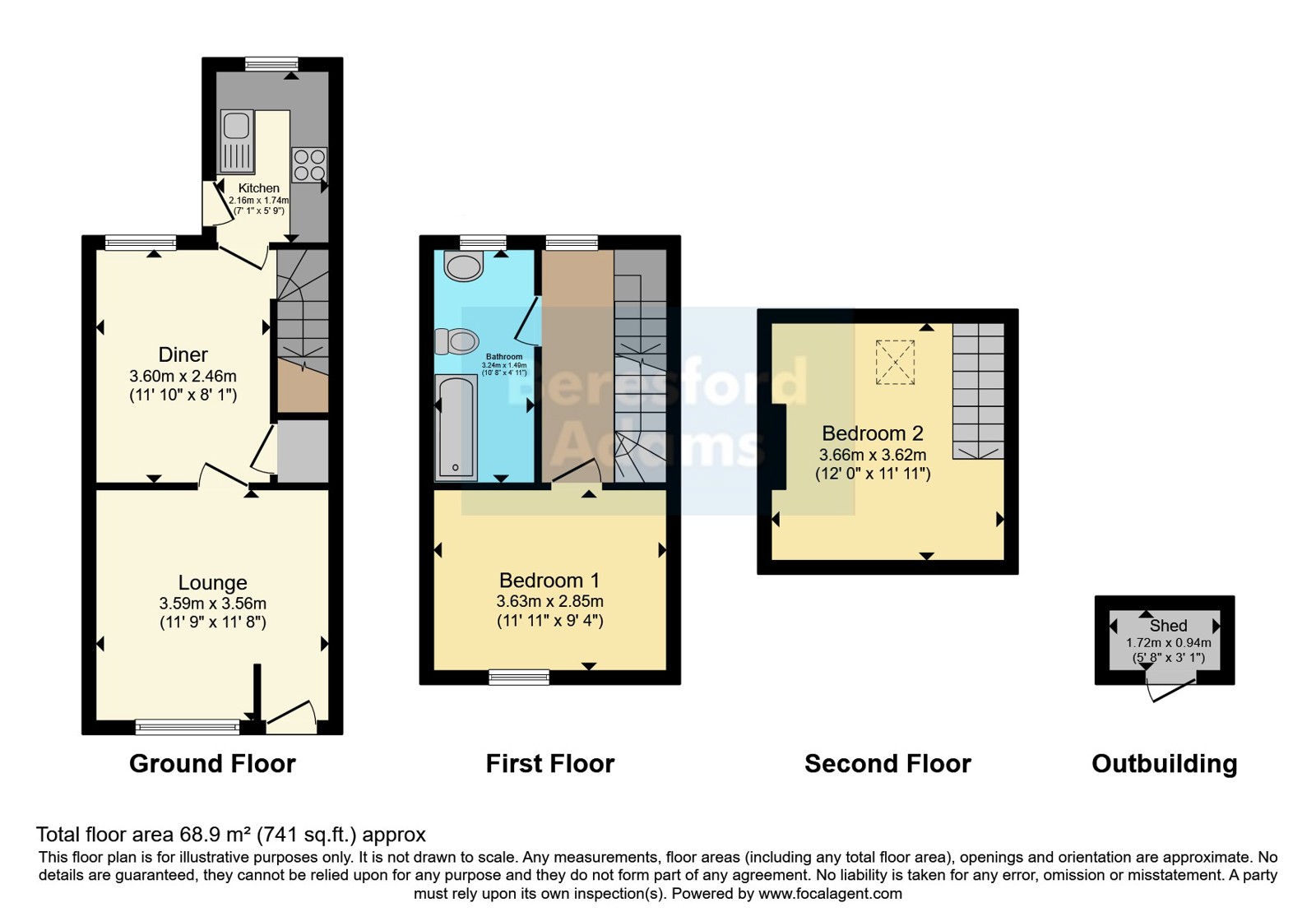 13, Caradog Road, Conwy floorplan