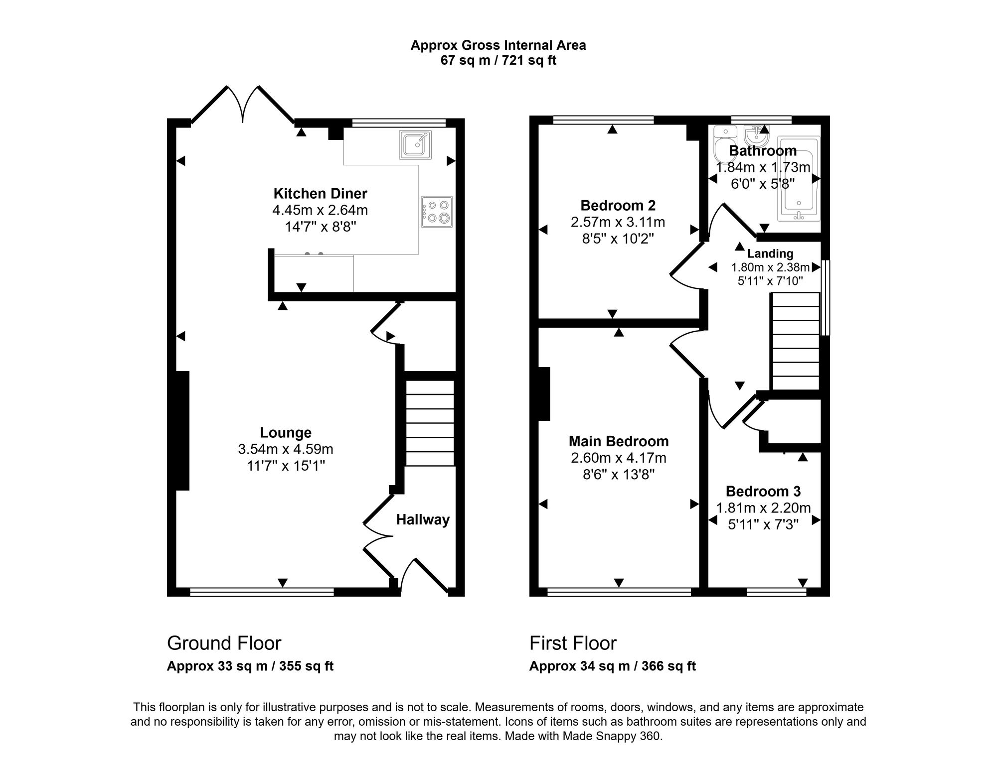 12 Elkstone Close, Wigan floorplan