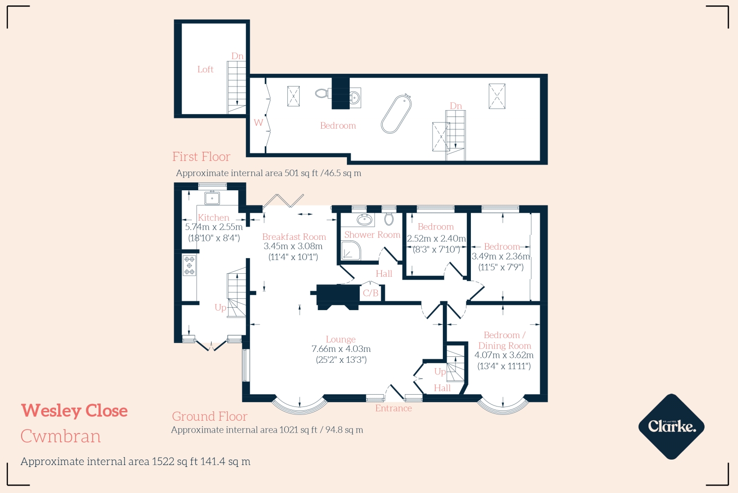 3, Wesley Close, Cwmbran floorplan
