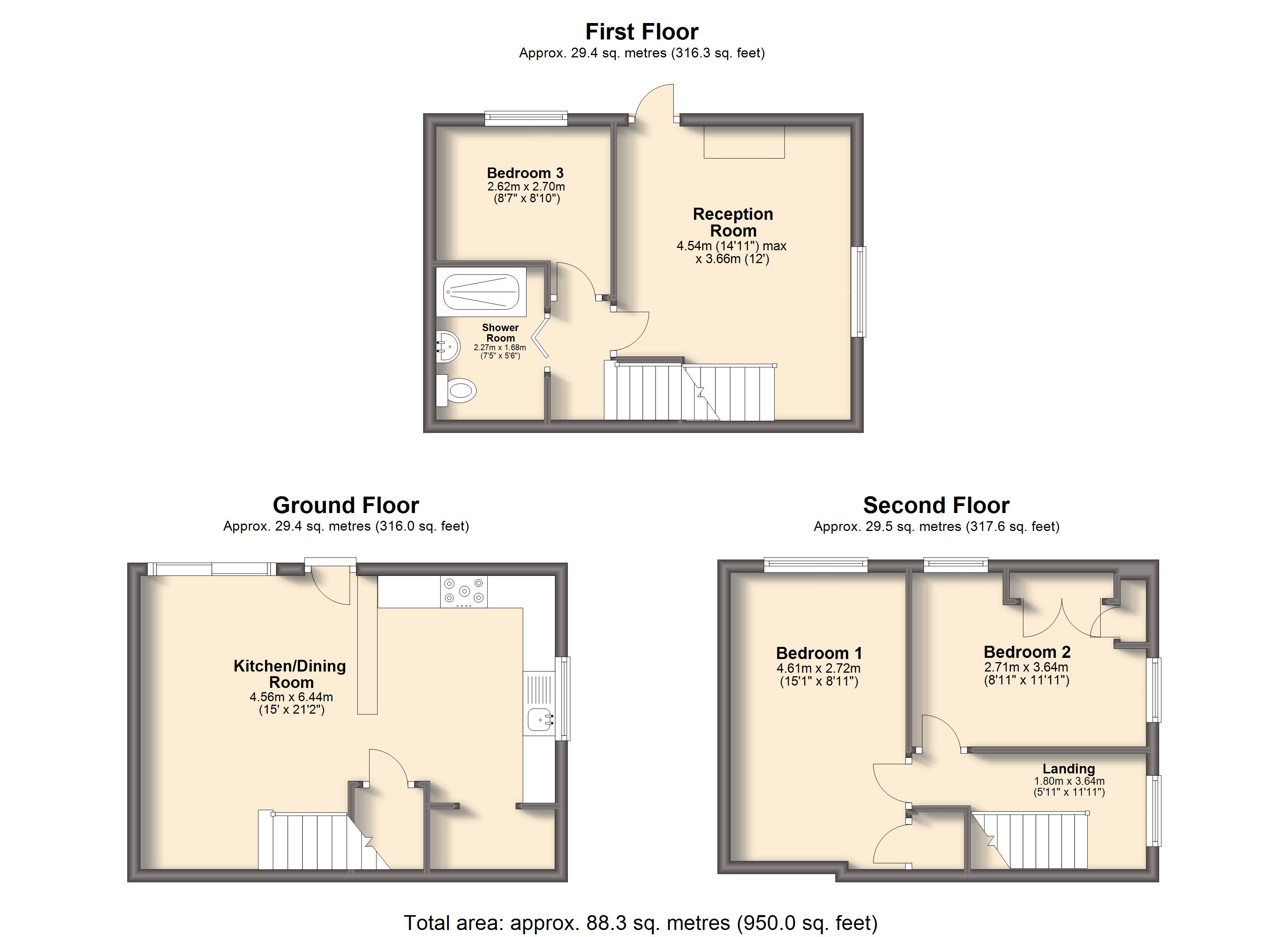 3 Bedrooms Terraced house for sale in Abney Road, Sheffield S14