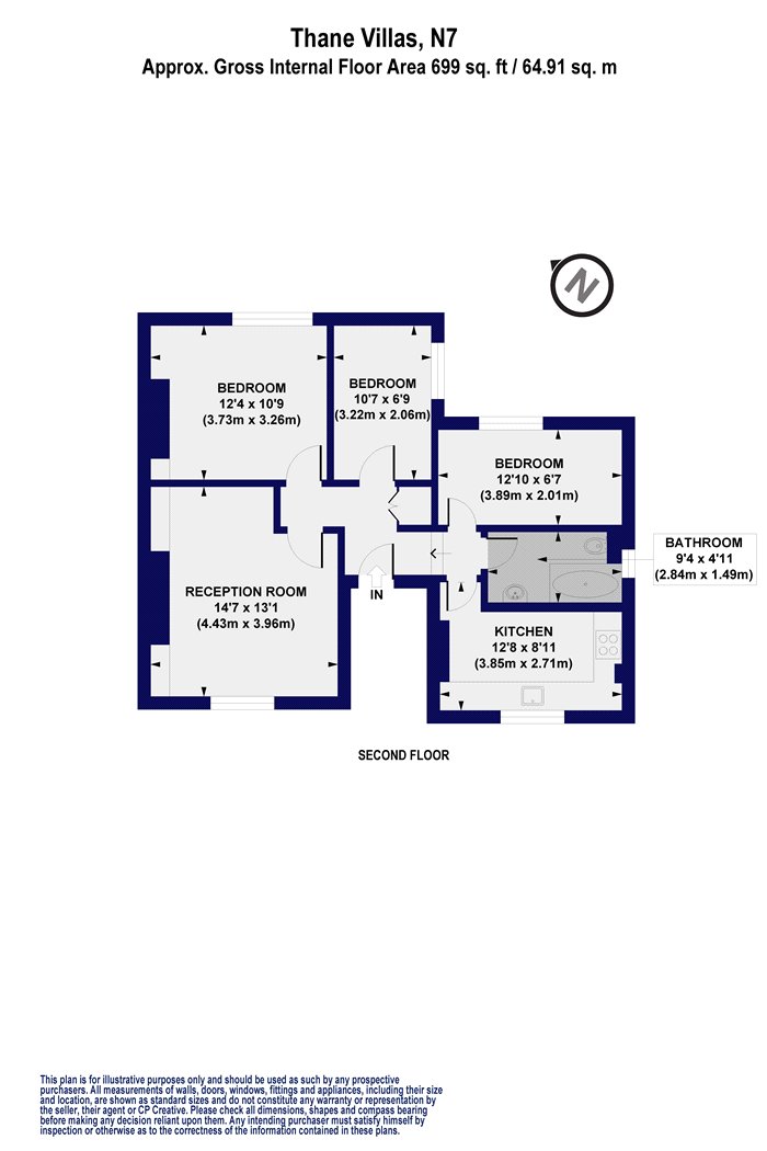 3 Bedrooms Flat for sale in Thane Villas, London N7