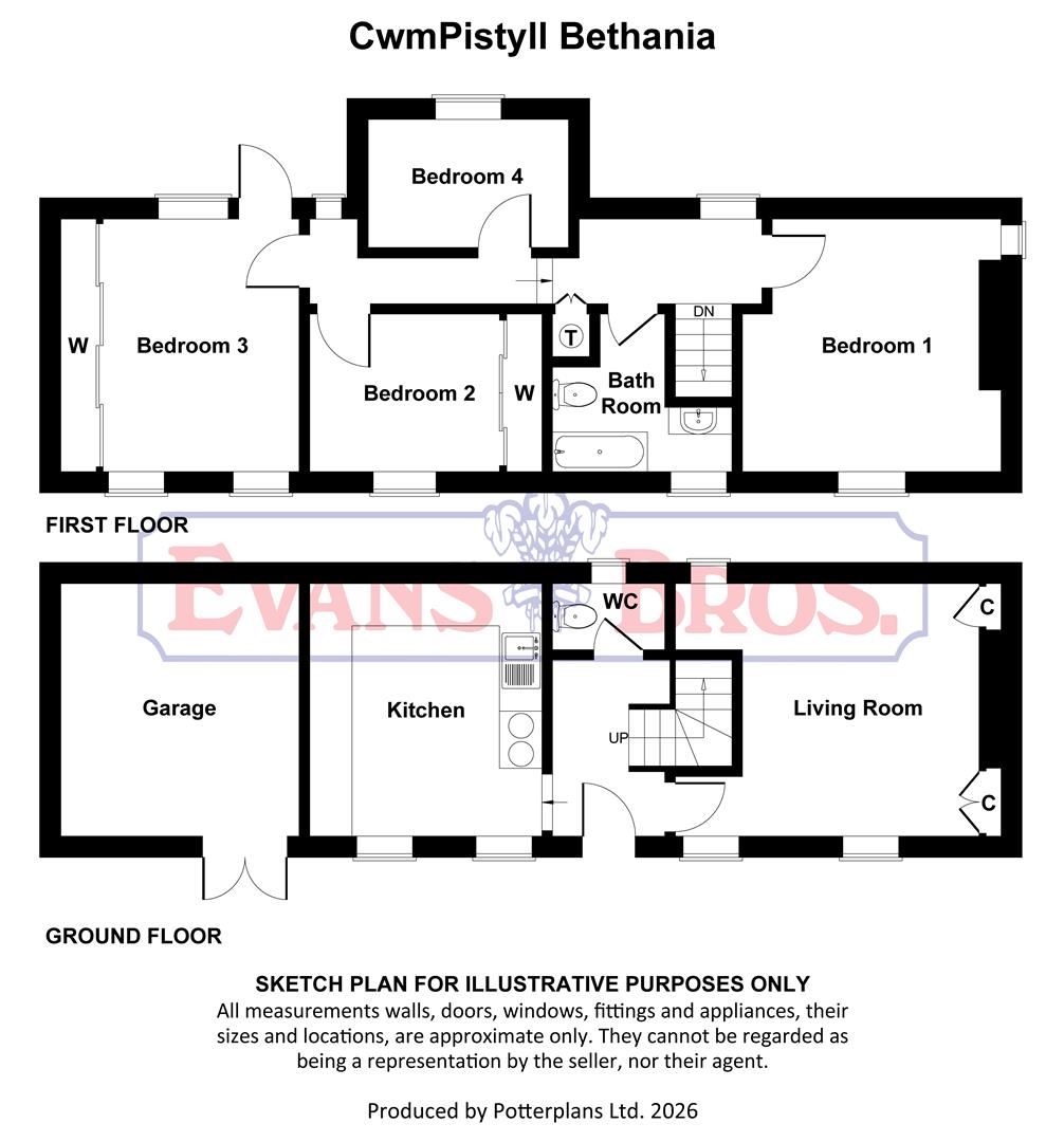 Cwm Pistyll, Bethania, Llanon floorplan