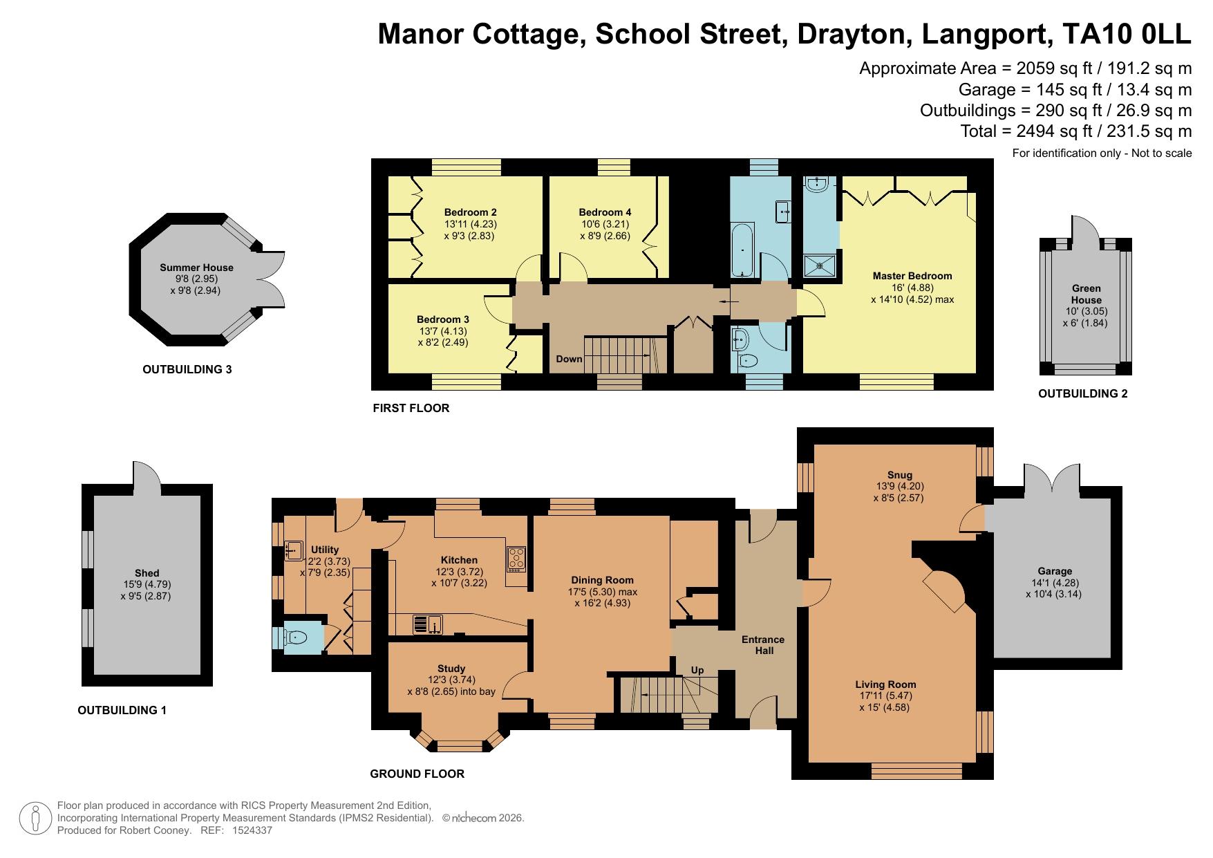 Manor Cottage, Langport floorplan