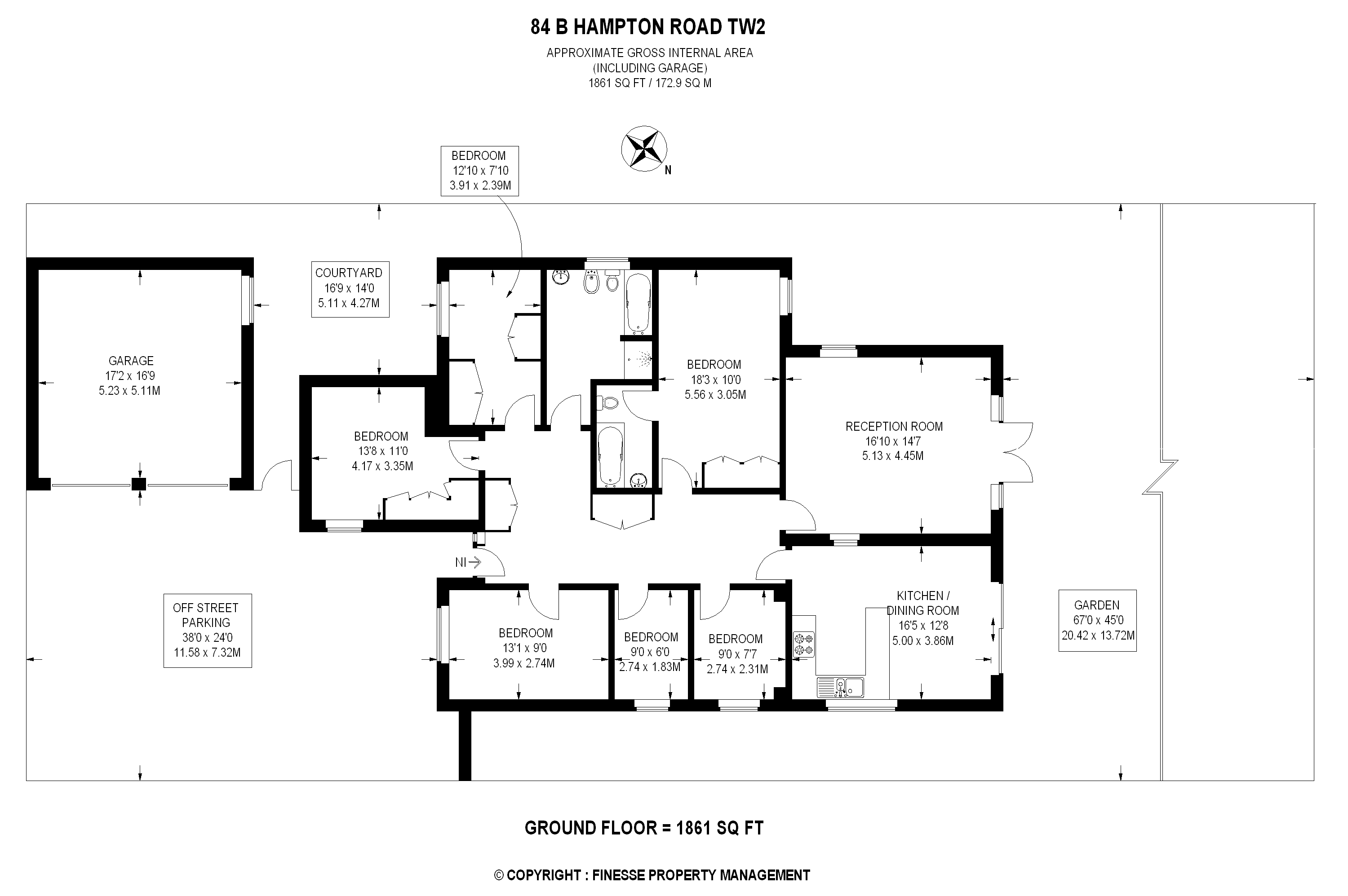 6 Bedrooms Bungalow to rent in Hampton Rd, Twickenham TW2
